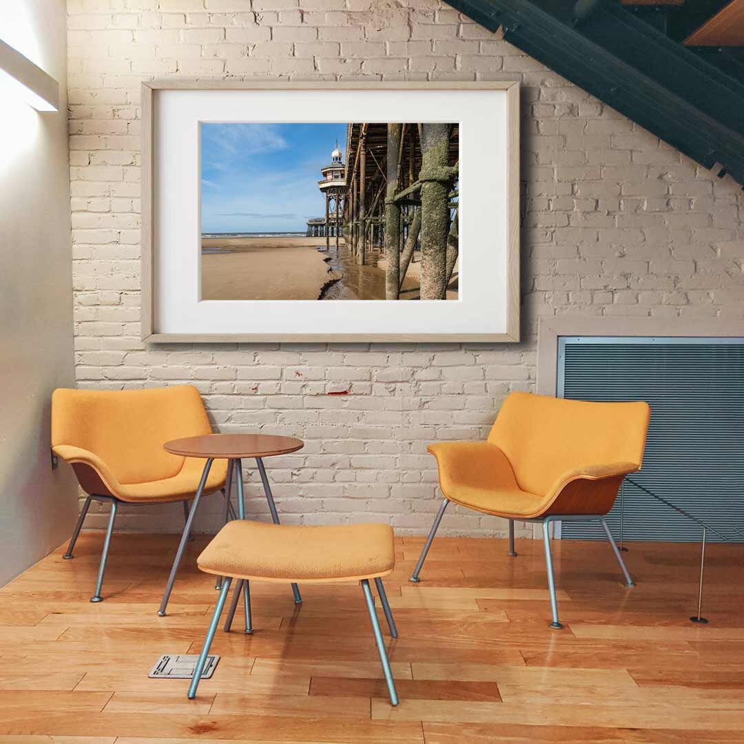 Blackpool Beach, The North Pier, Landscape Photography Prints, Wall Art, Panoramic