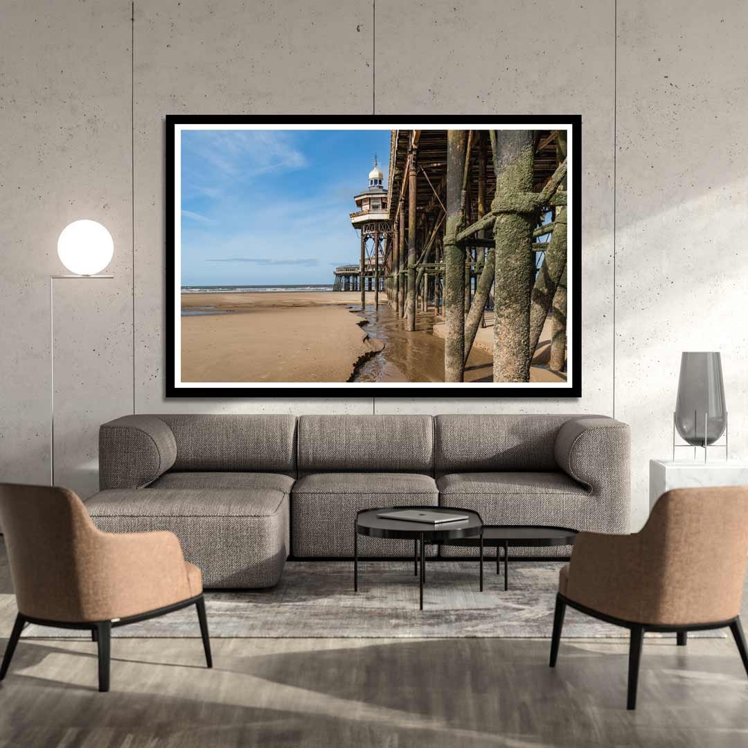 Blackpool Beach, The North Pier, Landscape Photography Prints, Wall Art, Panoramic