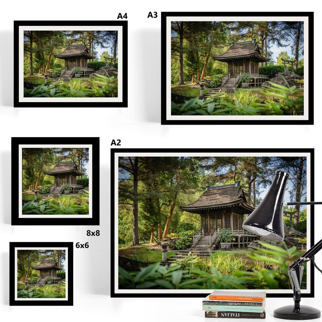 Japanese Peace Garden, Landscape Photography Prints, Wall Art