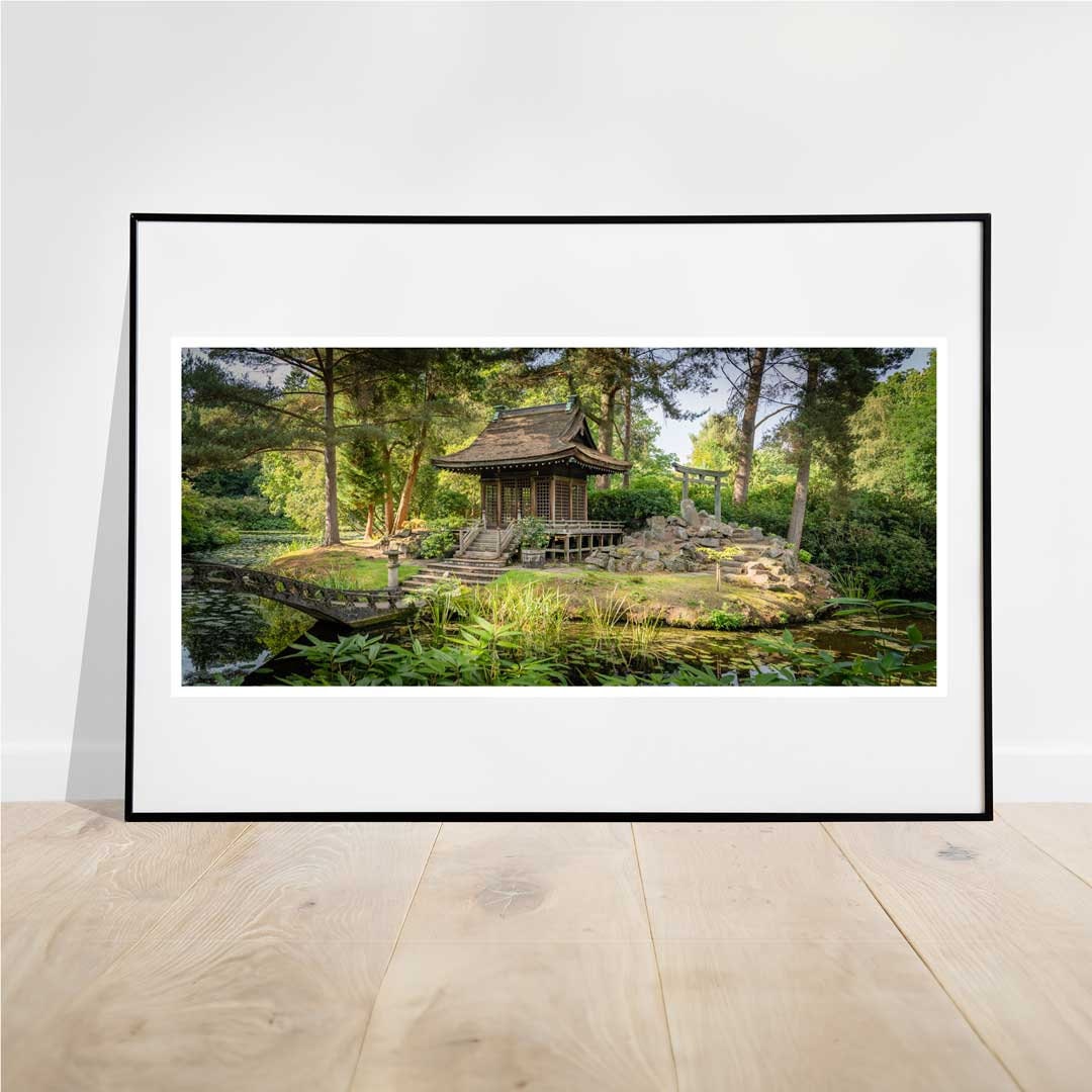 Japanese Peace Garden Panoramic, Landscape Photography Prints, Wall Art