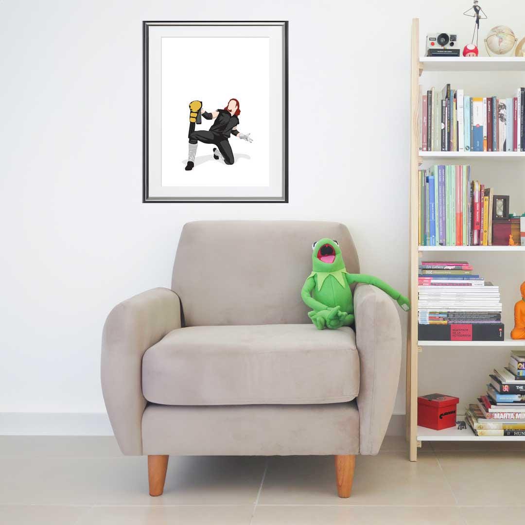 Undertaker Minimal Wrestling Illustration, Wall Art Print