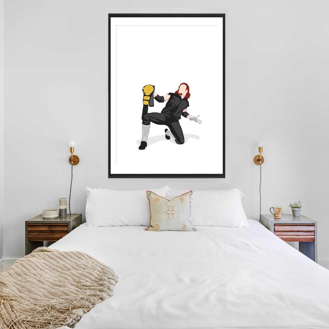 Undertaker Minimal Wrestling Illustration, Wall Art Print