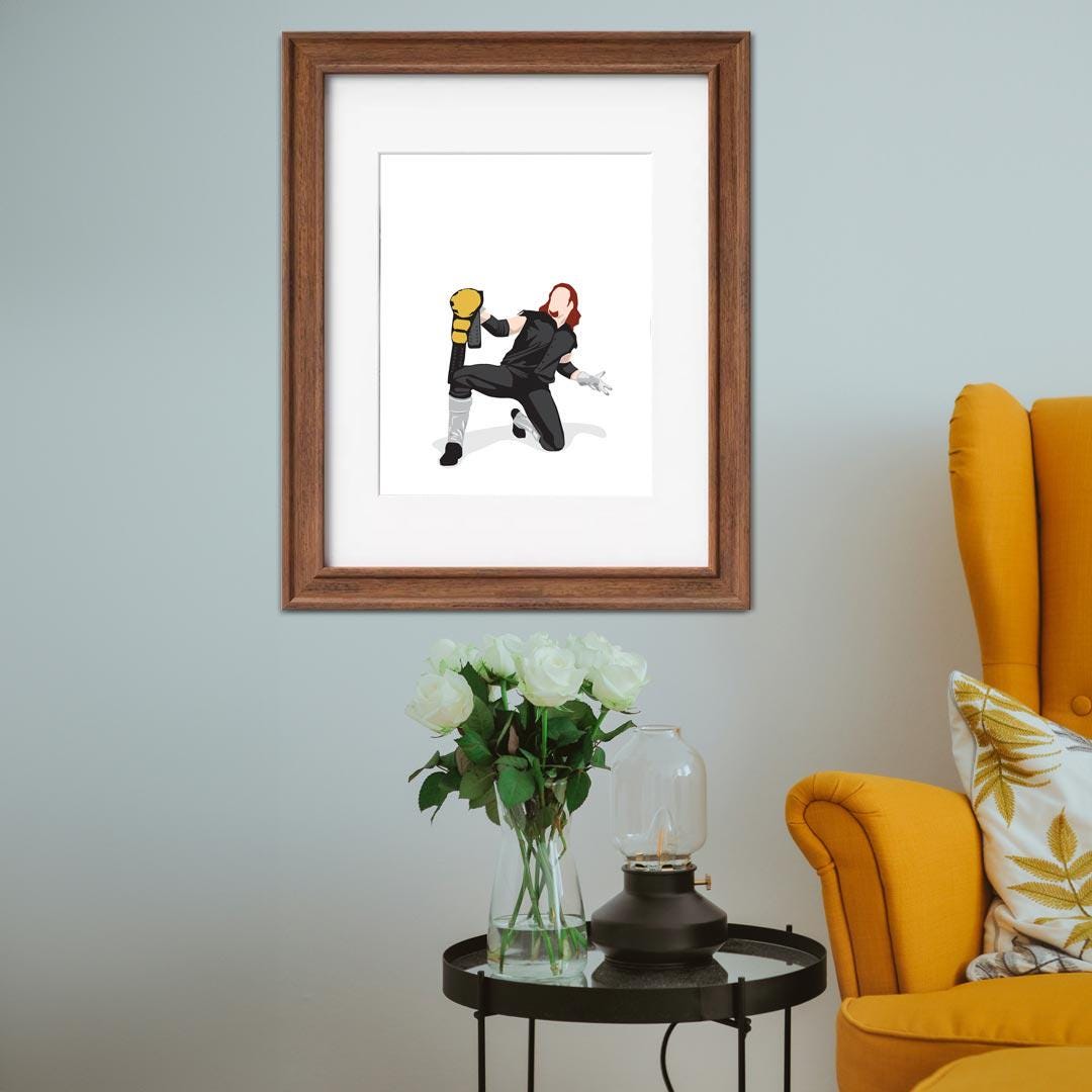 Undertaker Minimal Wrestling Illustration, Wall Art Print