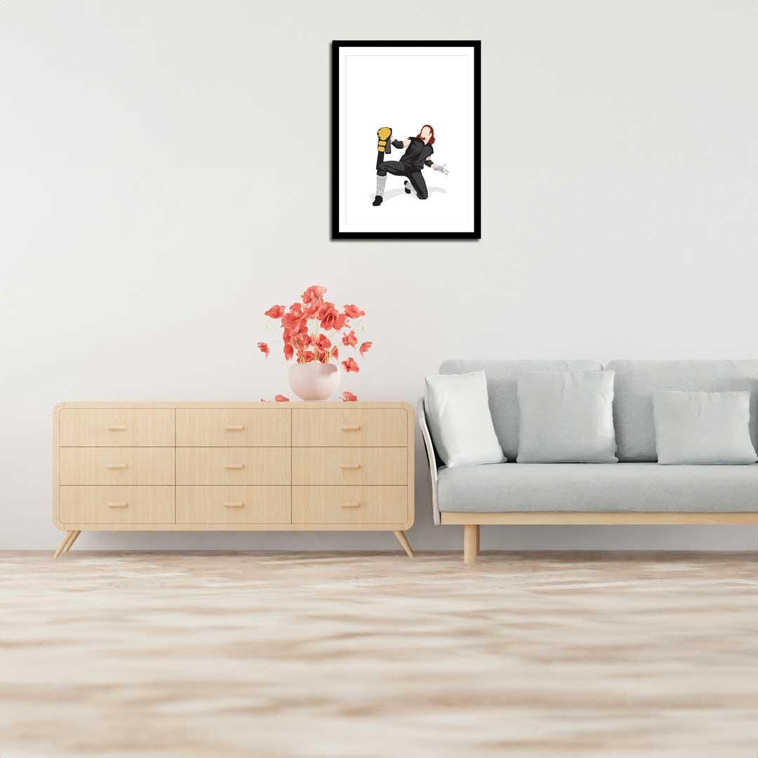 Undertaker Minimal Wrestling Illustration, Wall Art Print