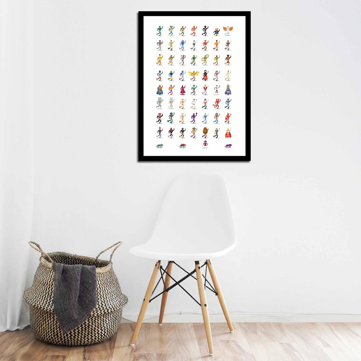 HeMan SheRa Minimalist Illustration, Retro Art, 80s Cartoon, MOTU, Fun Pop Culture Wall Art Print
