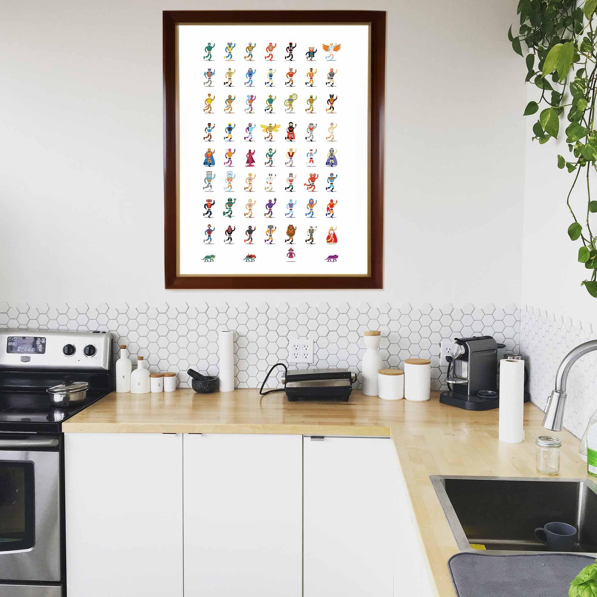 HeMan SheRa Minimalist Illustration, Retro Art, 80s Cartoon, MOTU, Fun Pop Culture Wall Art Print