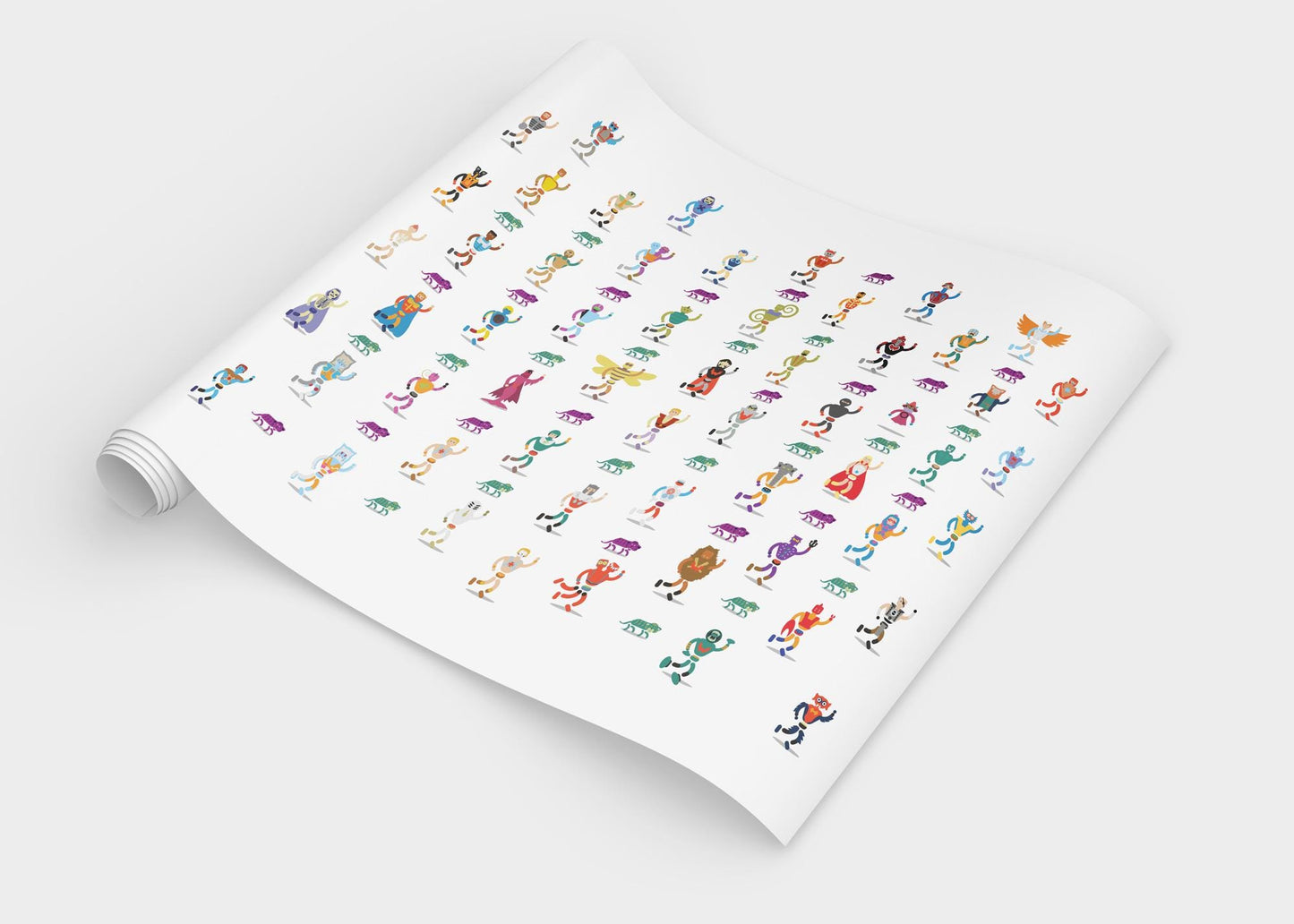 He-Man She-Ra Minimalist Custom Made Wrapping Paper Illustration, Retro Art, 80s Cartoon, MOTU, Fun Pop Culture Wall Art Print