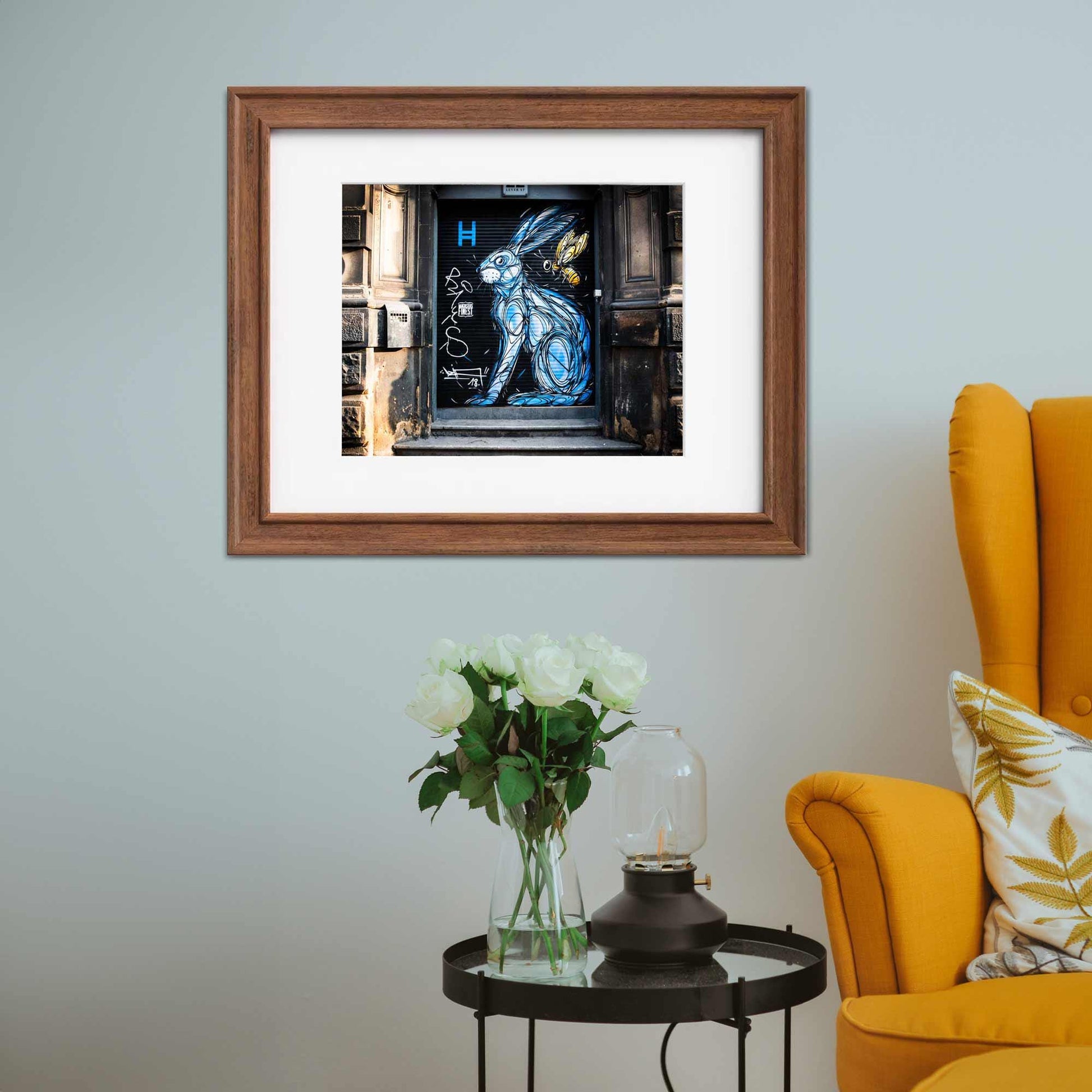 Blue Bunny, Street Photography, Landscape Fine Art Photo, Wall Art, Manchester photo, Manchester print, City Print, UK City A4, A3, A2