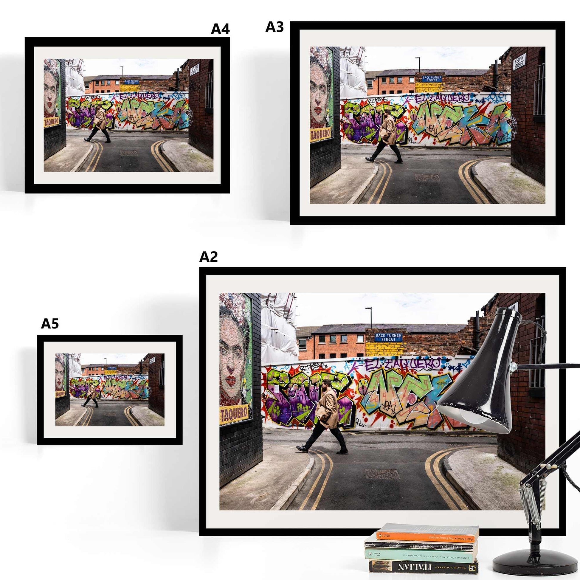 Colourful Manchester Street Photography, Digital Fine Art Print Photo, A4, A3 & A2