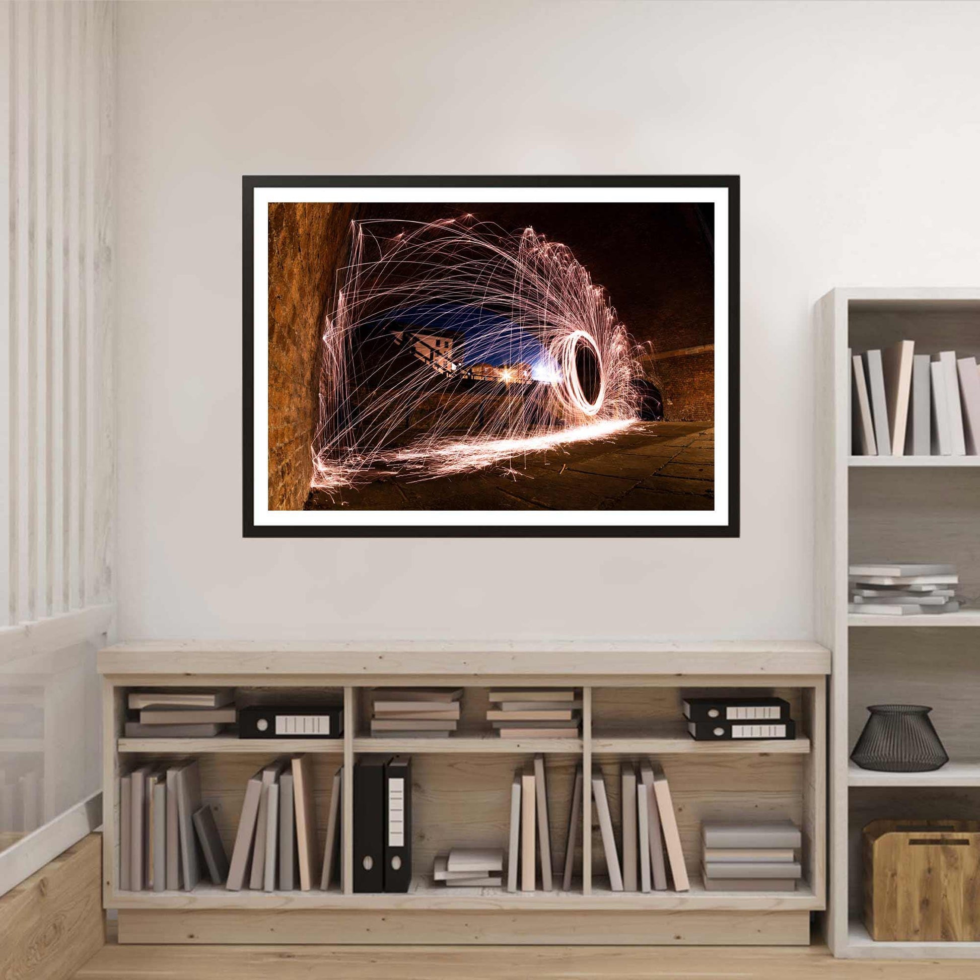 Abstract Light Trails Fine Art Print, Architecture Print, Wall Print