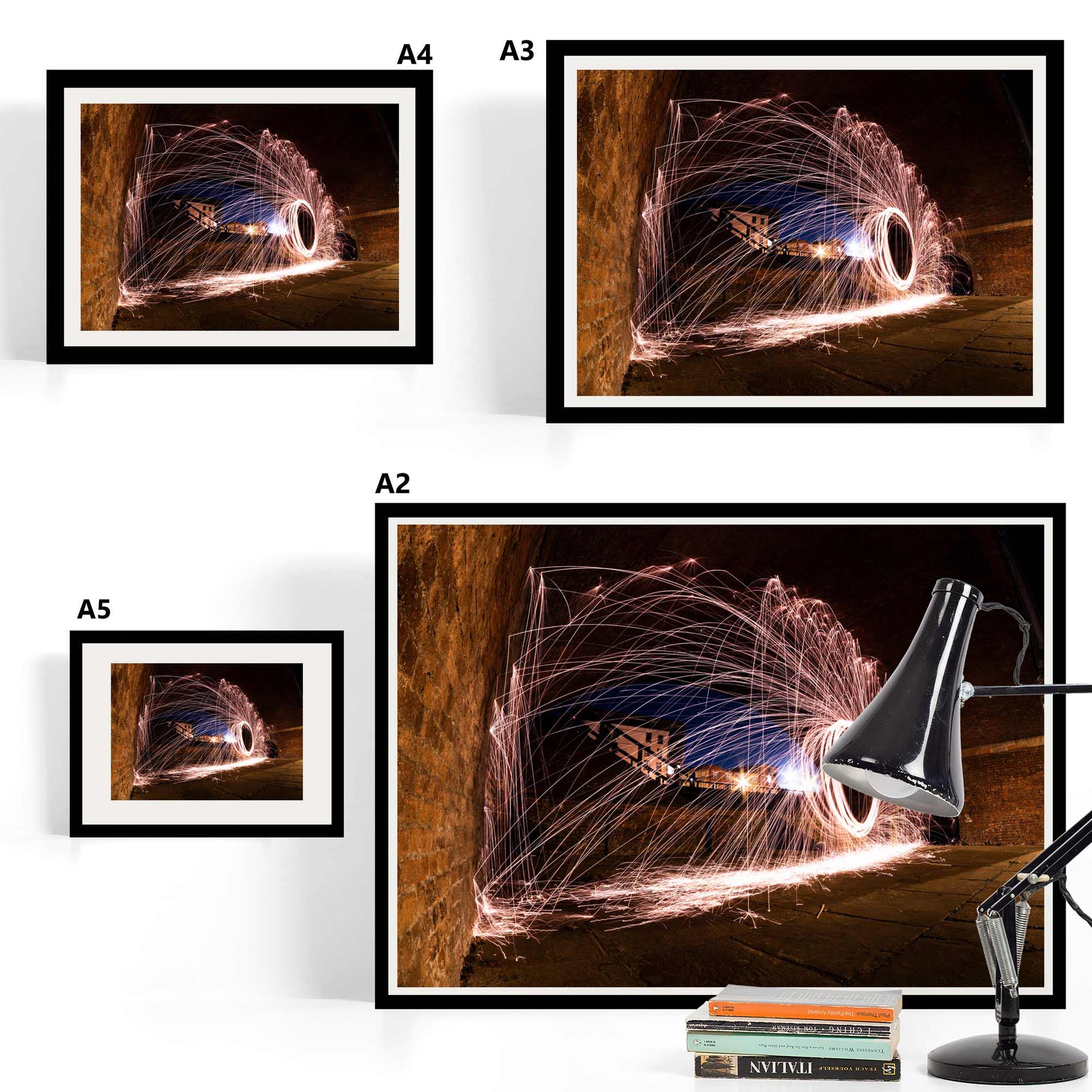 Abstract Light Trails Fine Art Print, Architecture Print, Wall Print