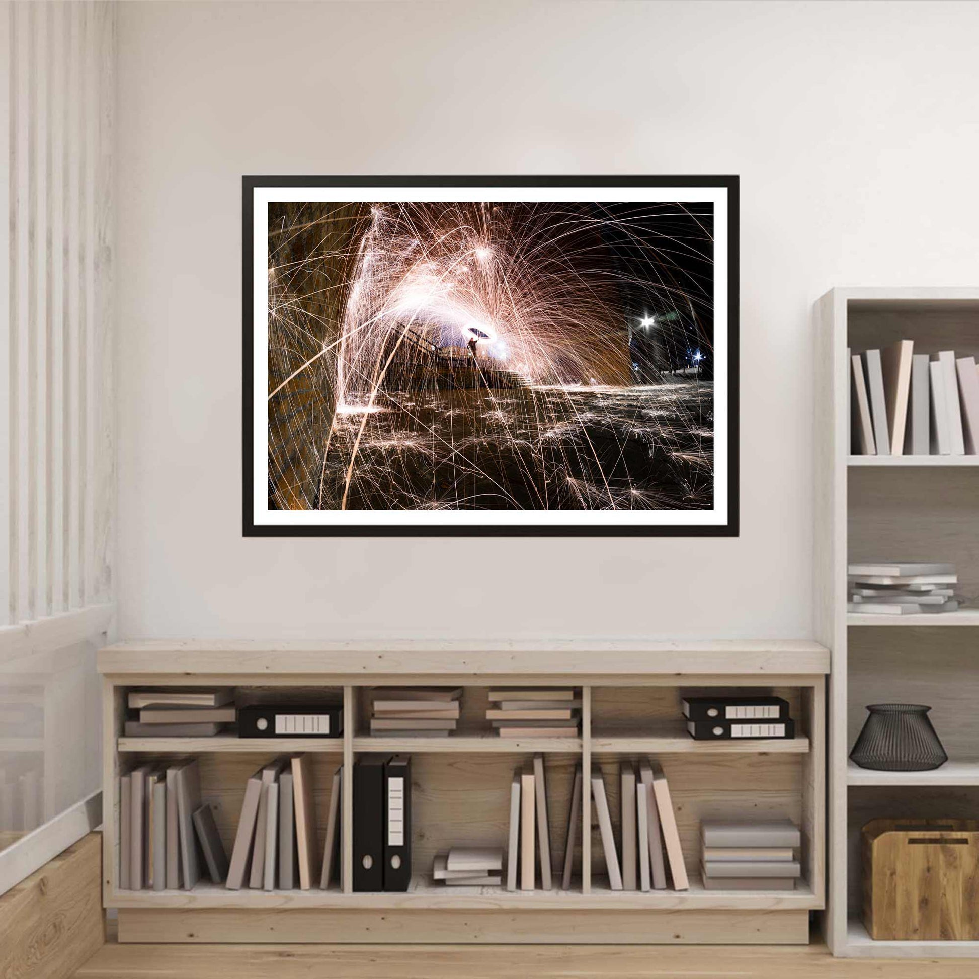 Abstract Light Trails Fine Art Print, Architecture Print, Wall Print