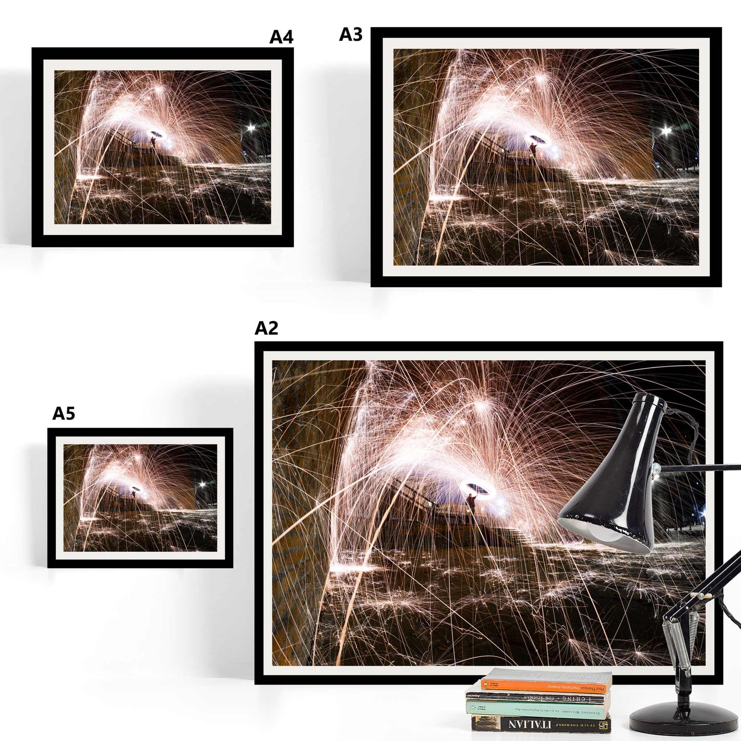 Abstract Light Trails Fine Art Print, Architecture Print, Wall Print