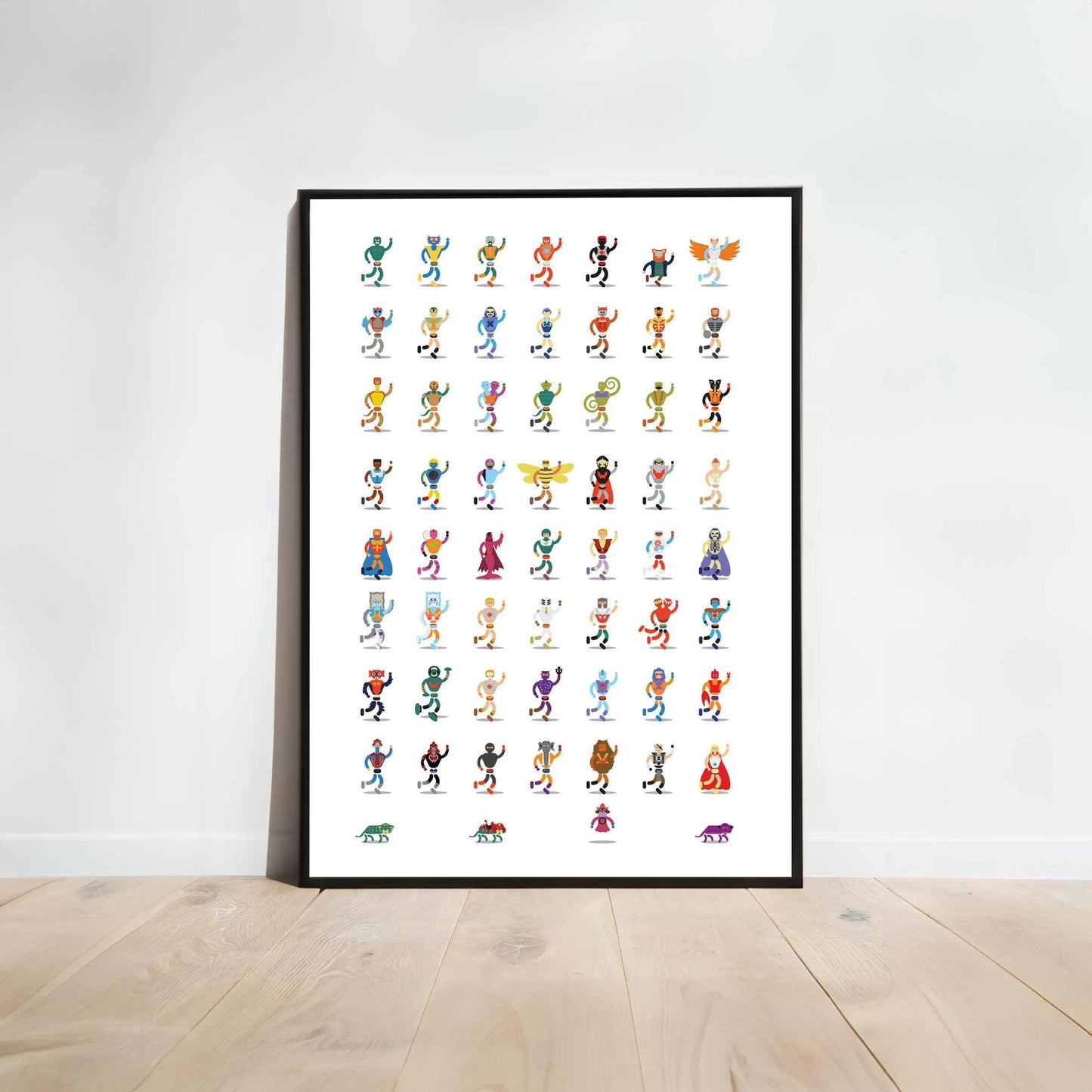 HeMan SheRa Minimalist Illustration, Retro Art, 80s Cartoon, MOTU, Fun Pop Culture Wall Art Print