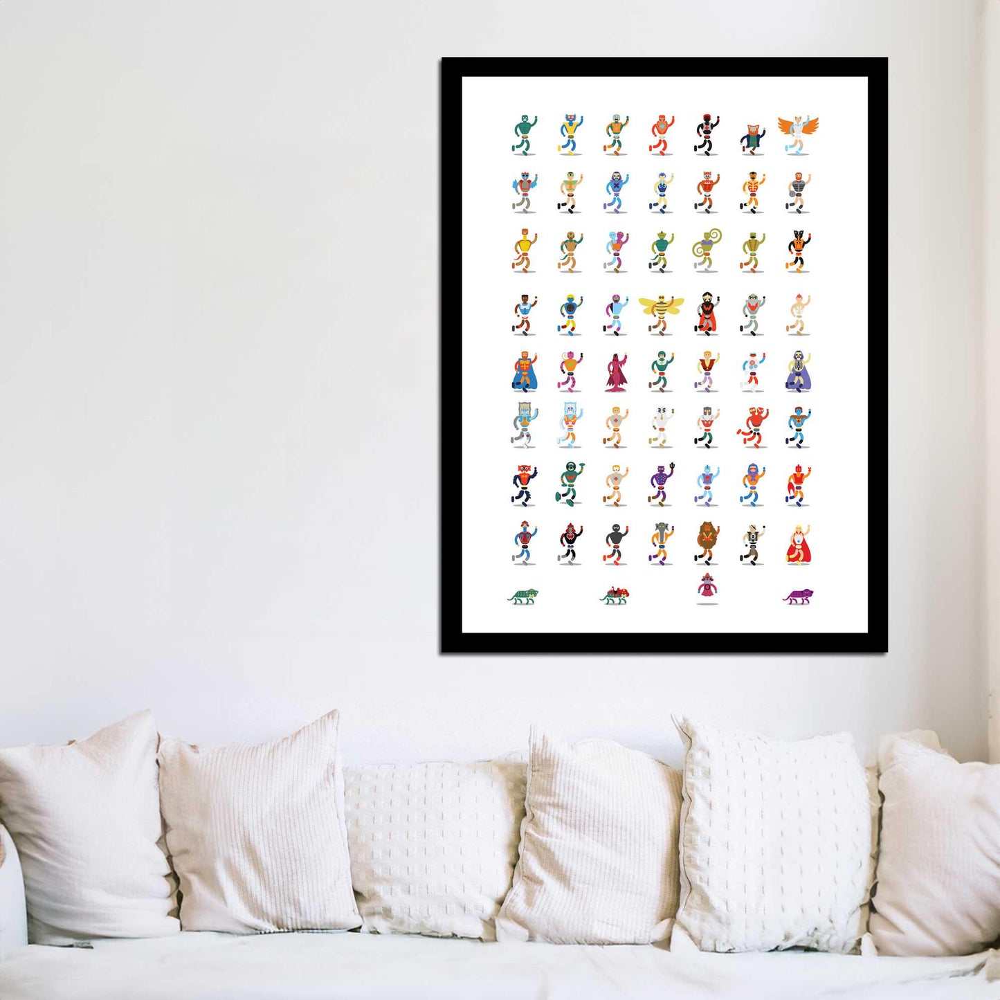 HeMan SheRa Minimalist Illustration, Retro Art, 80s Cartoon, MOTU, Fun Pop Culture Wall Art Print