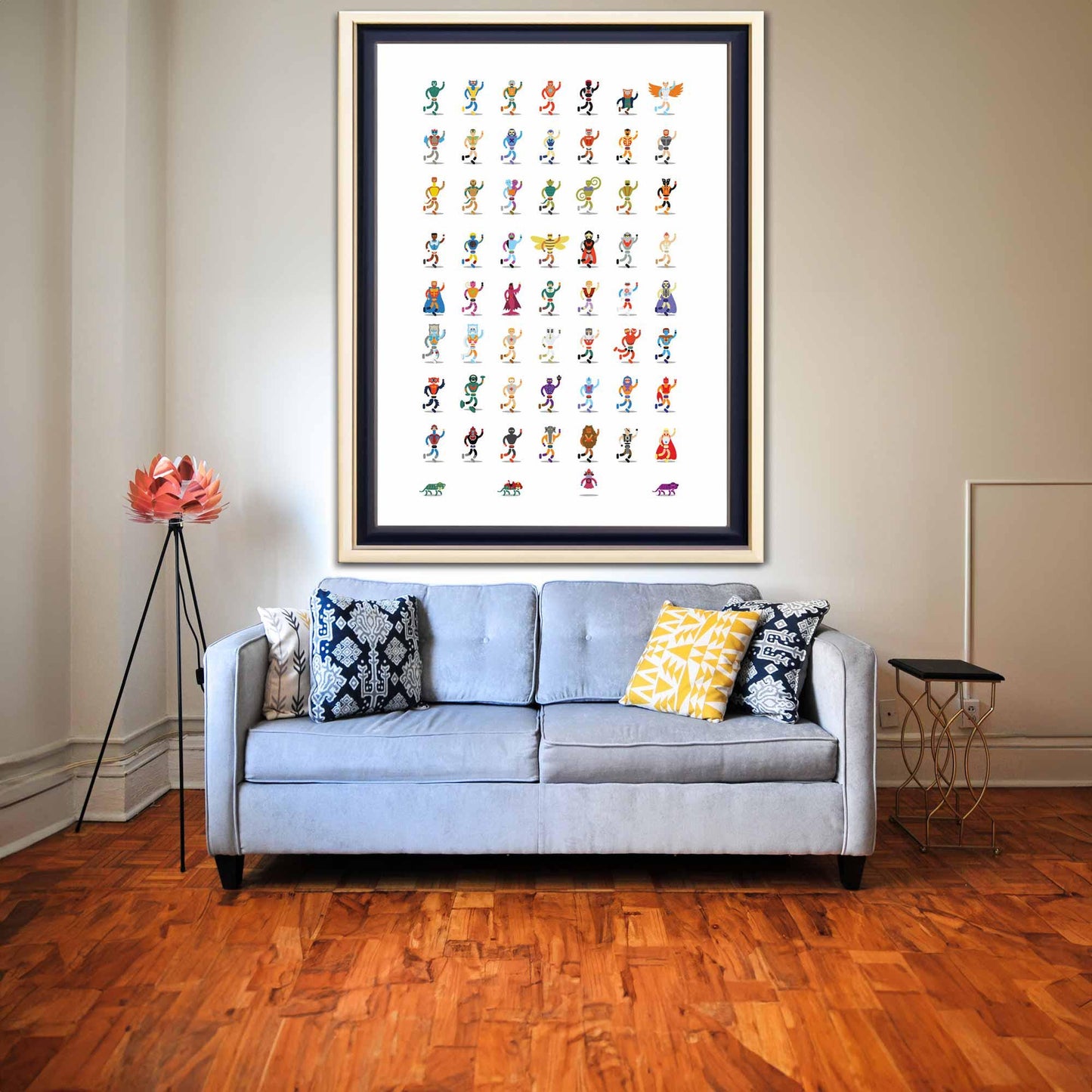 HeMan SheRa Minimalist Illustration, Retro Art, 80s Cartoon, MOTU, Fun Pop Culture Wall Art Print