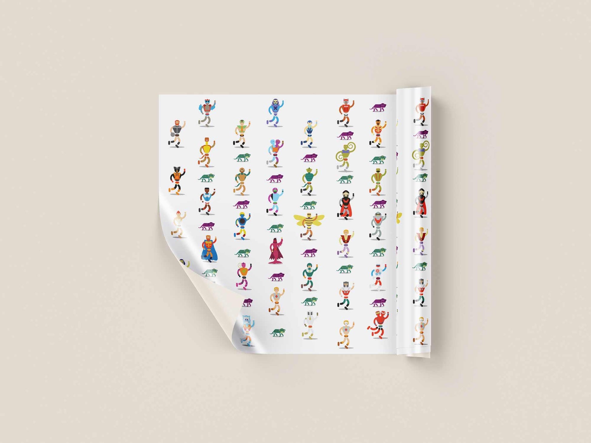 He-Man She-Ra Minimalist Custom Made Wrapping Paper Illustration, Retro Art, 80s Cartoon, MOTU, Fun Pop Culture Wall Art Print
