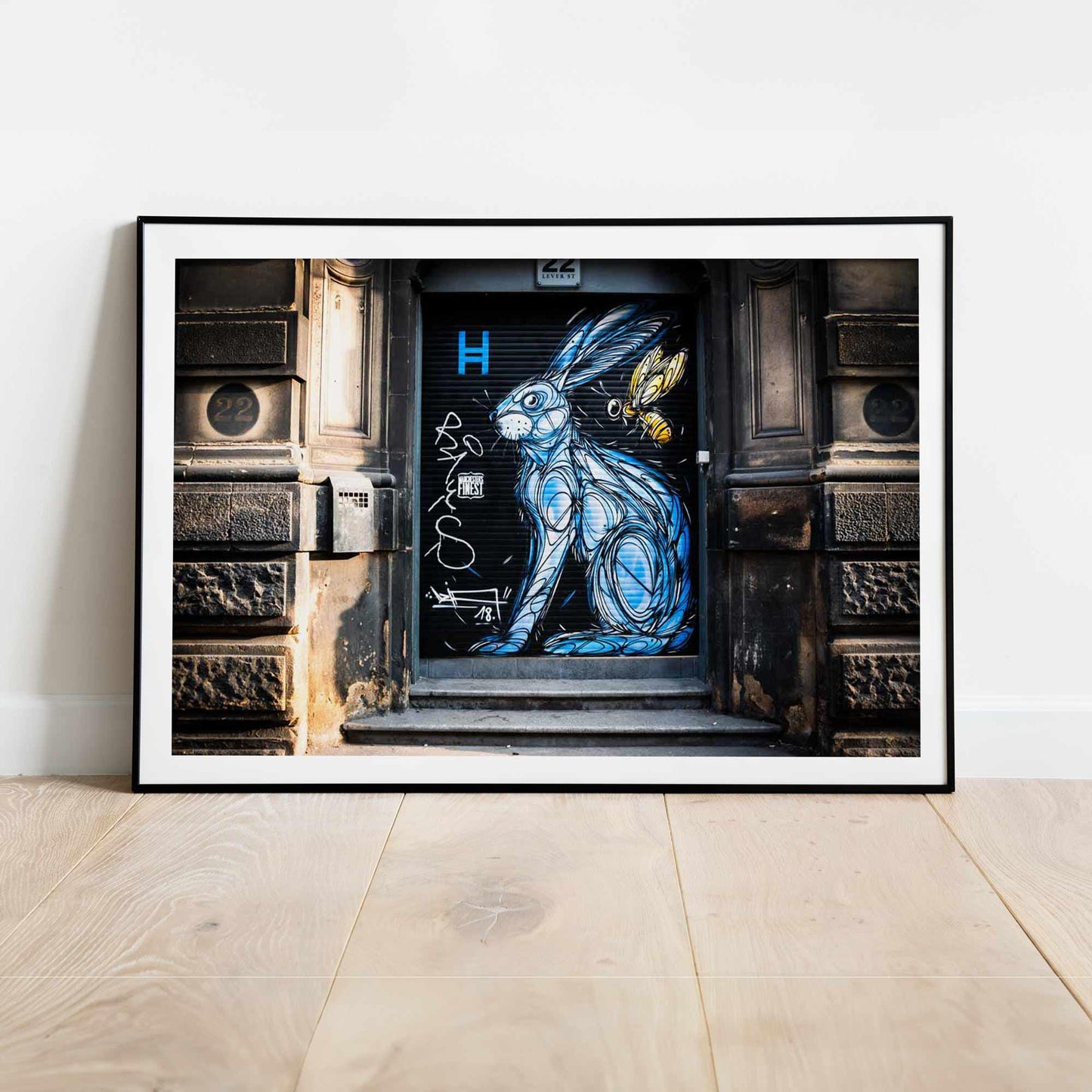 Blue Bunny, Street Photography, Landscape Fine Art Photo, Wall Art, Manchester photo, Manchester print, City Print, UK City A4, A3, A2