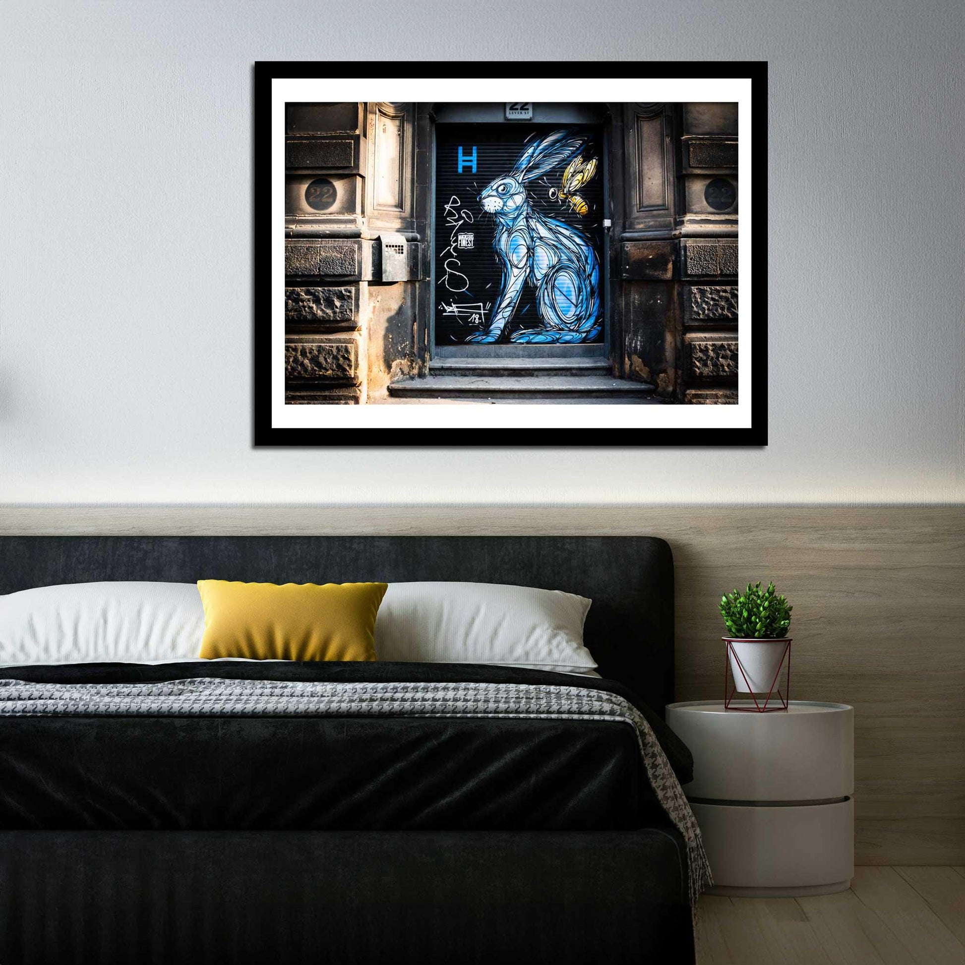 Blue Bunny, Street Photography, Landscape Fine Art Photo, Wall Art, Manchester photo, Manchester print, City Print, UK City A4, A3, A2