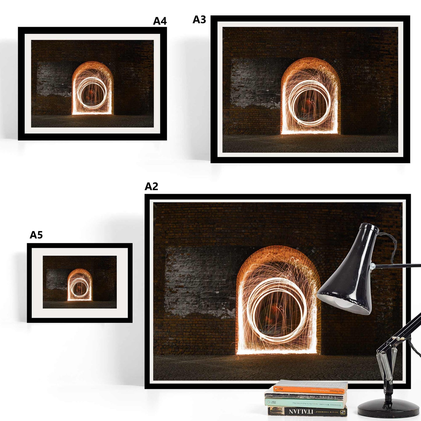 Abstract Light Trails Fine Art Print, Architecture Print, Wall Print