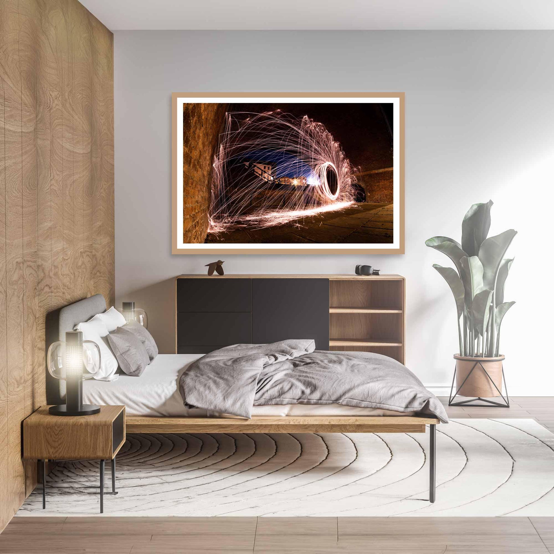 Abstract Light Trails Fine Art Print, Architecture Print, Wall Print