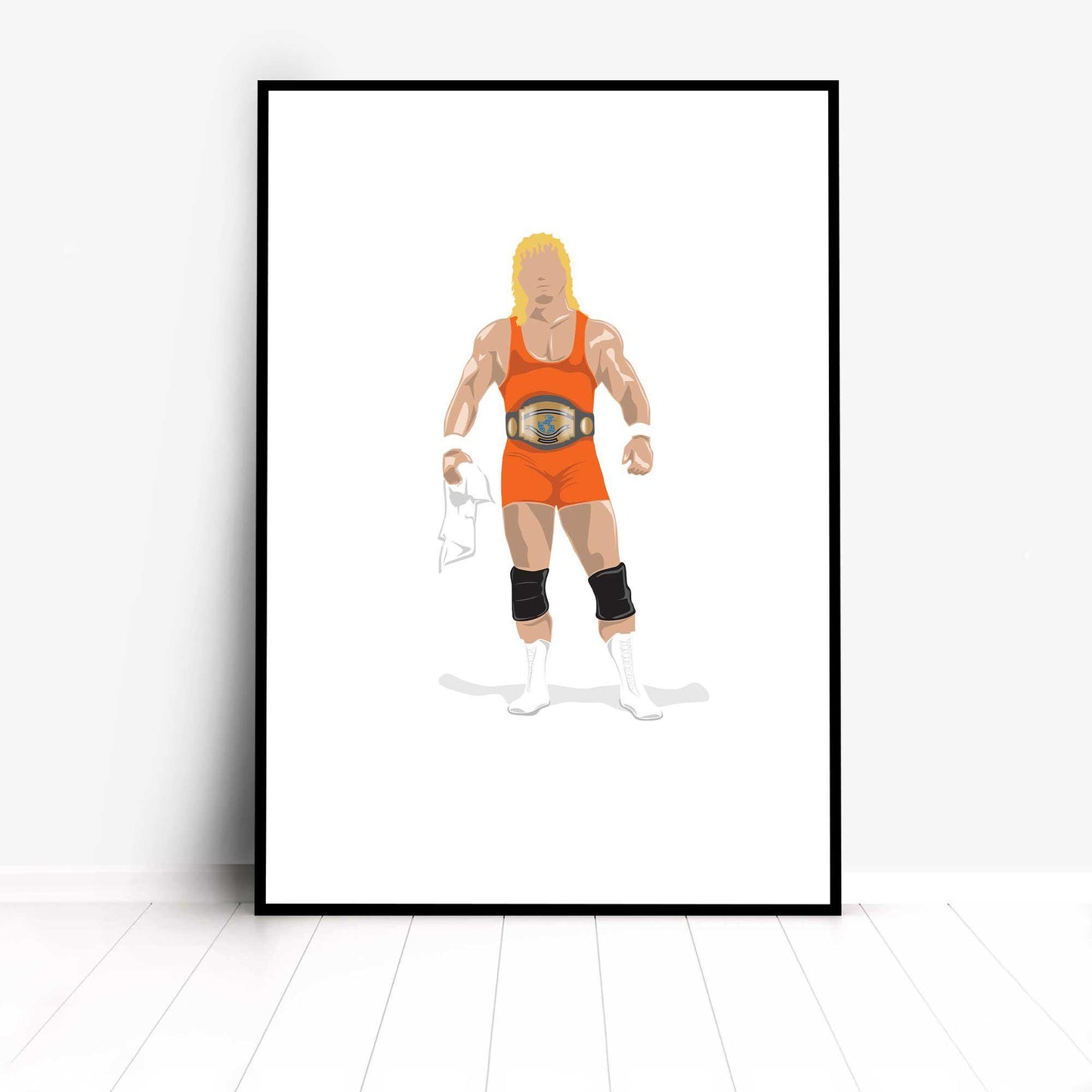 Mr Perfect Curt Hennig Minimal Wrestling Illustration, pop culture, Wall Art Print