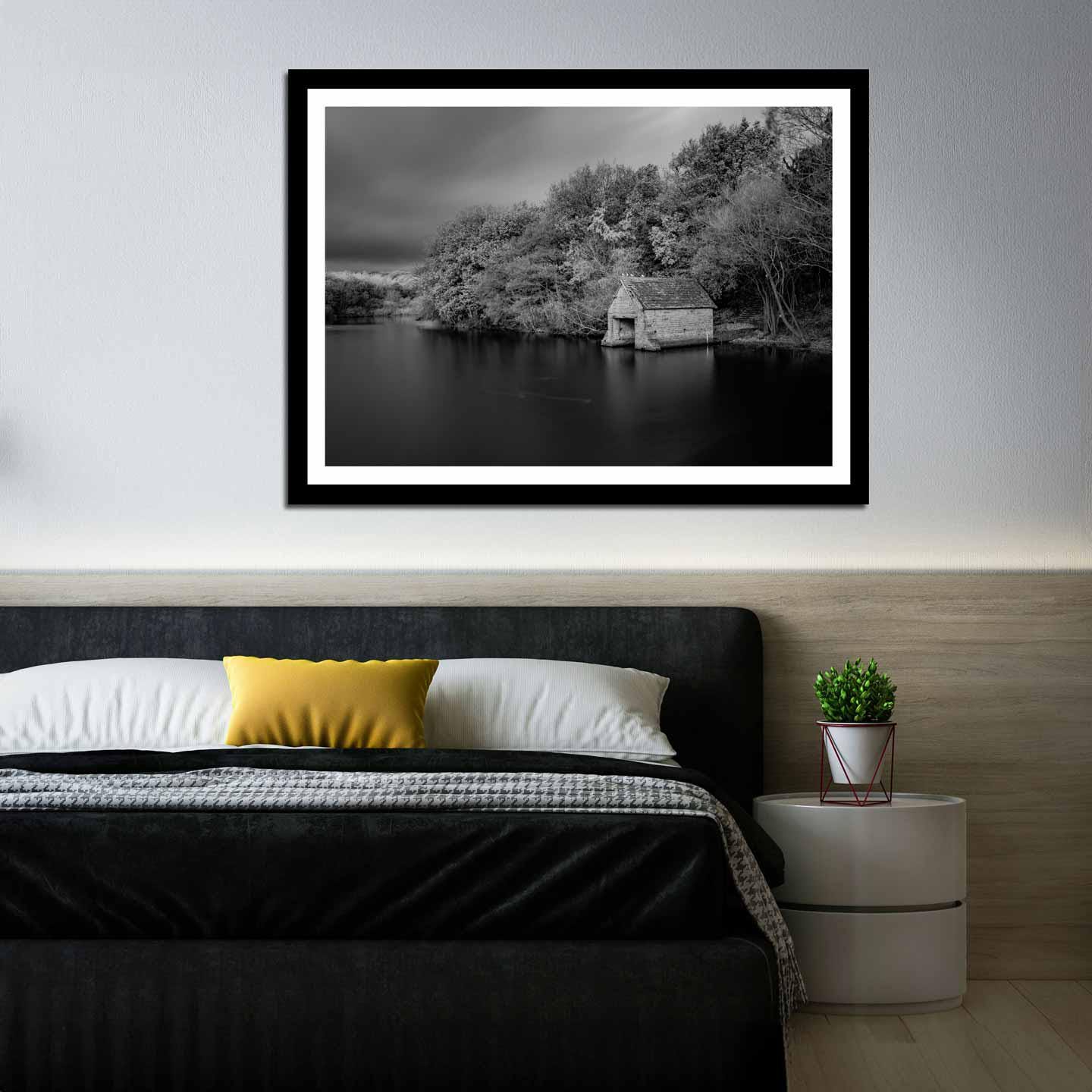Peak District Countryside Landscape Fine Art Print in Black and White, A4, A3, A2