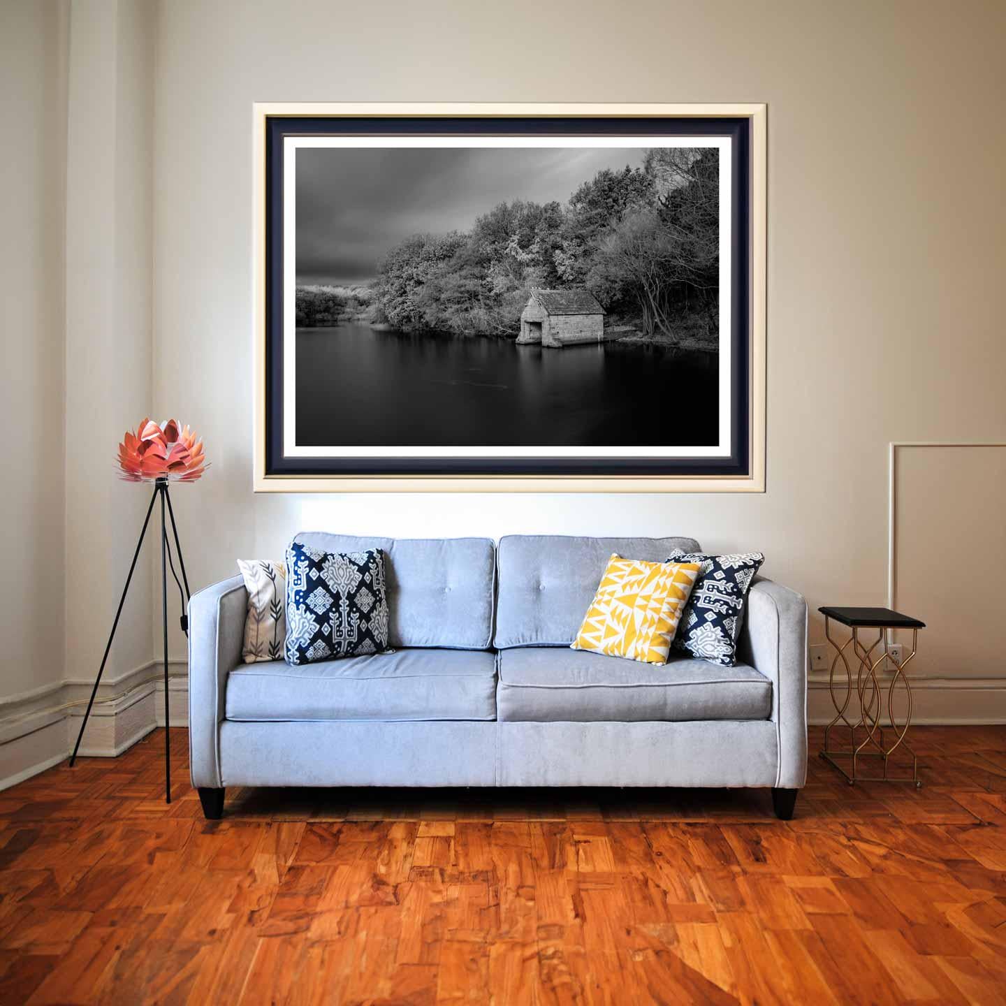 Peak District Countryside Landscape Fine Art Print in Black and White, A4, A3, A2