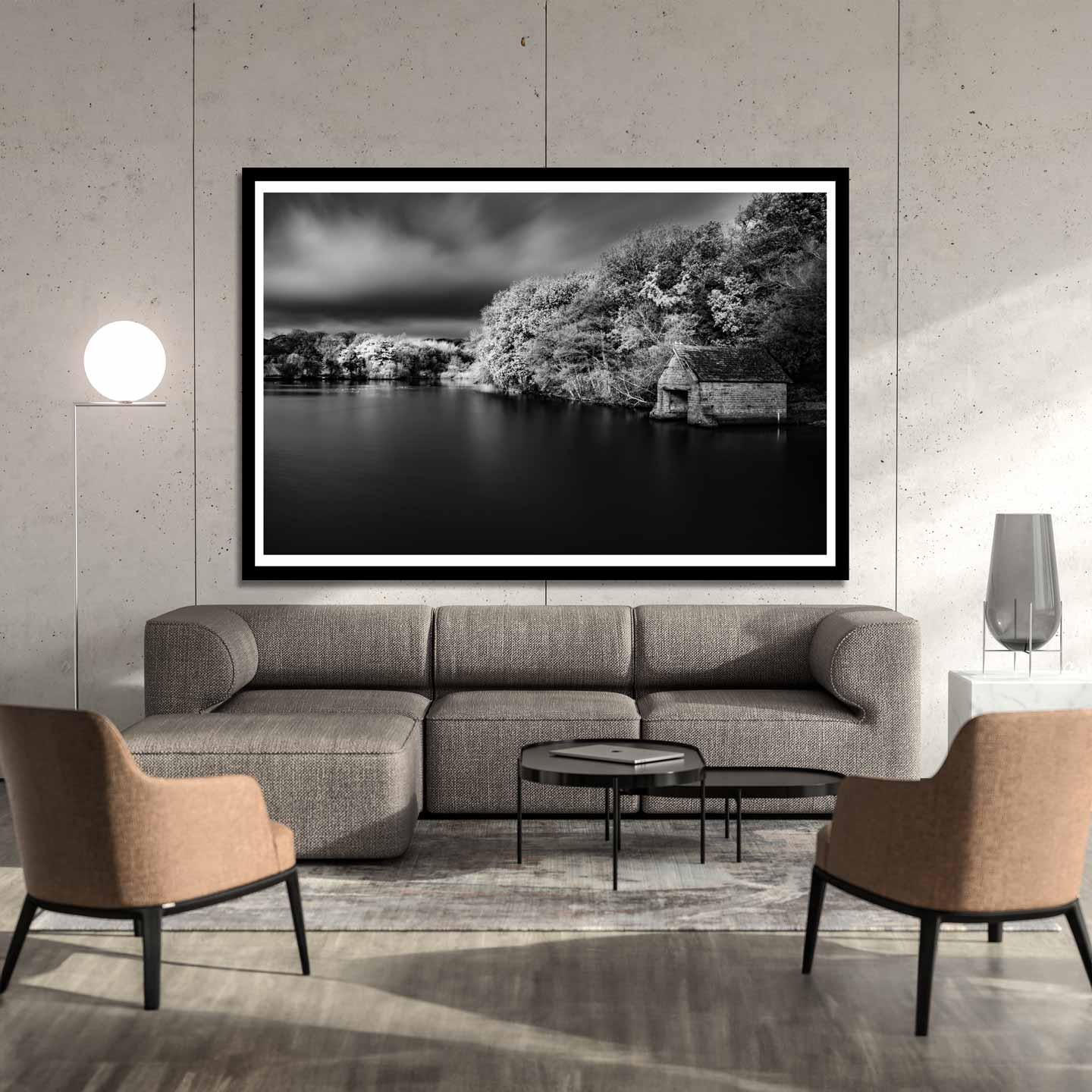 Peak District Countryside Landscape Fine Art Print in Black and White, A4, A3, A2