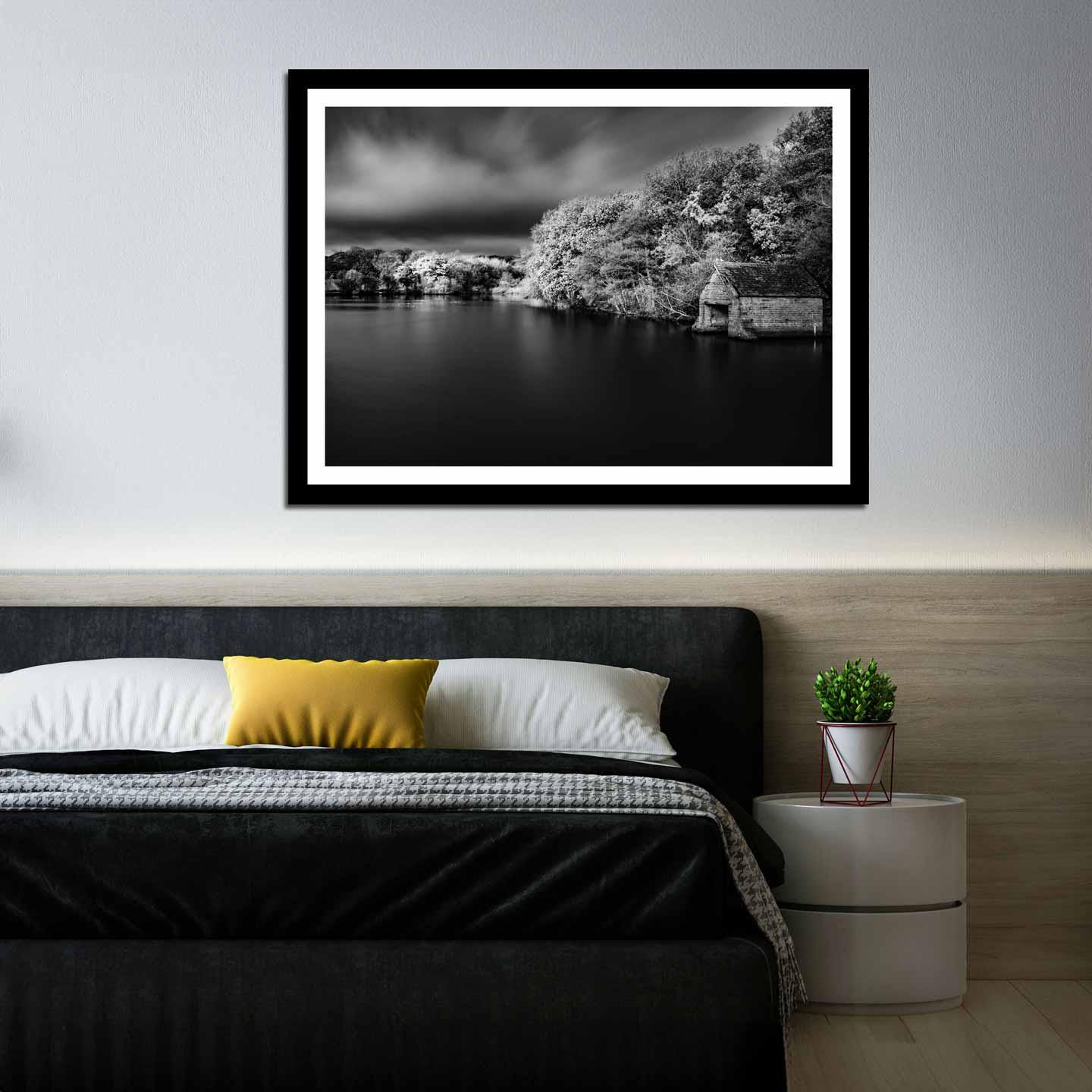 Peak District Countryside Landscape Fine Art Print in Black and White, A4, A3, A2
