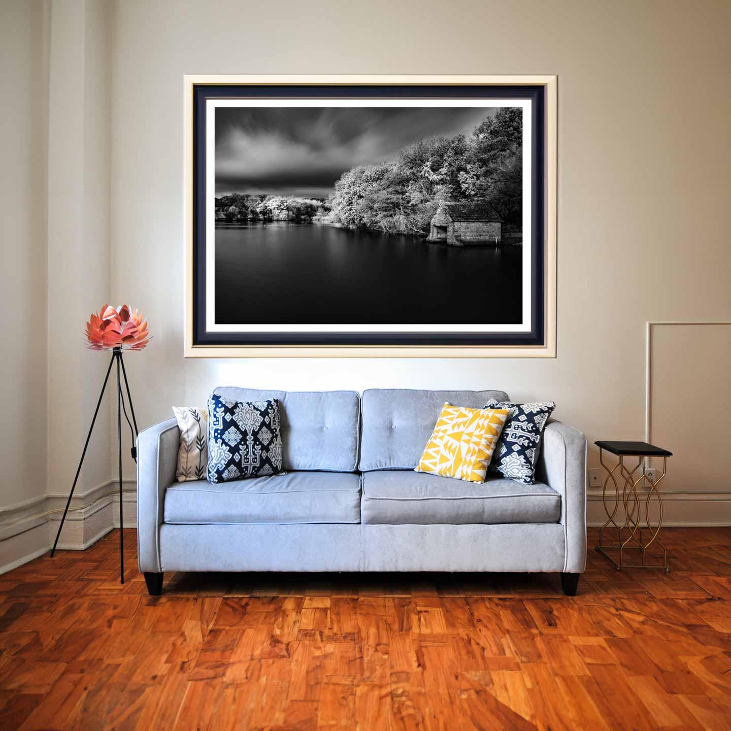 Peak District Countryside Landscape Fine Art Print in Black and White, A4, A3, A2