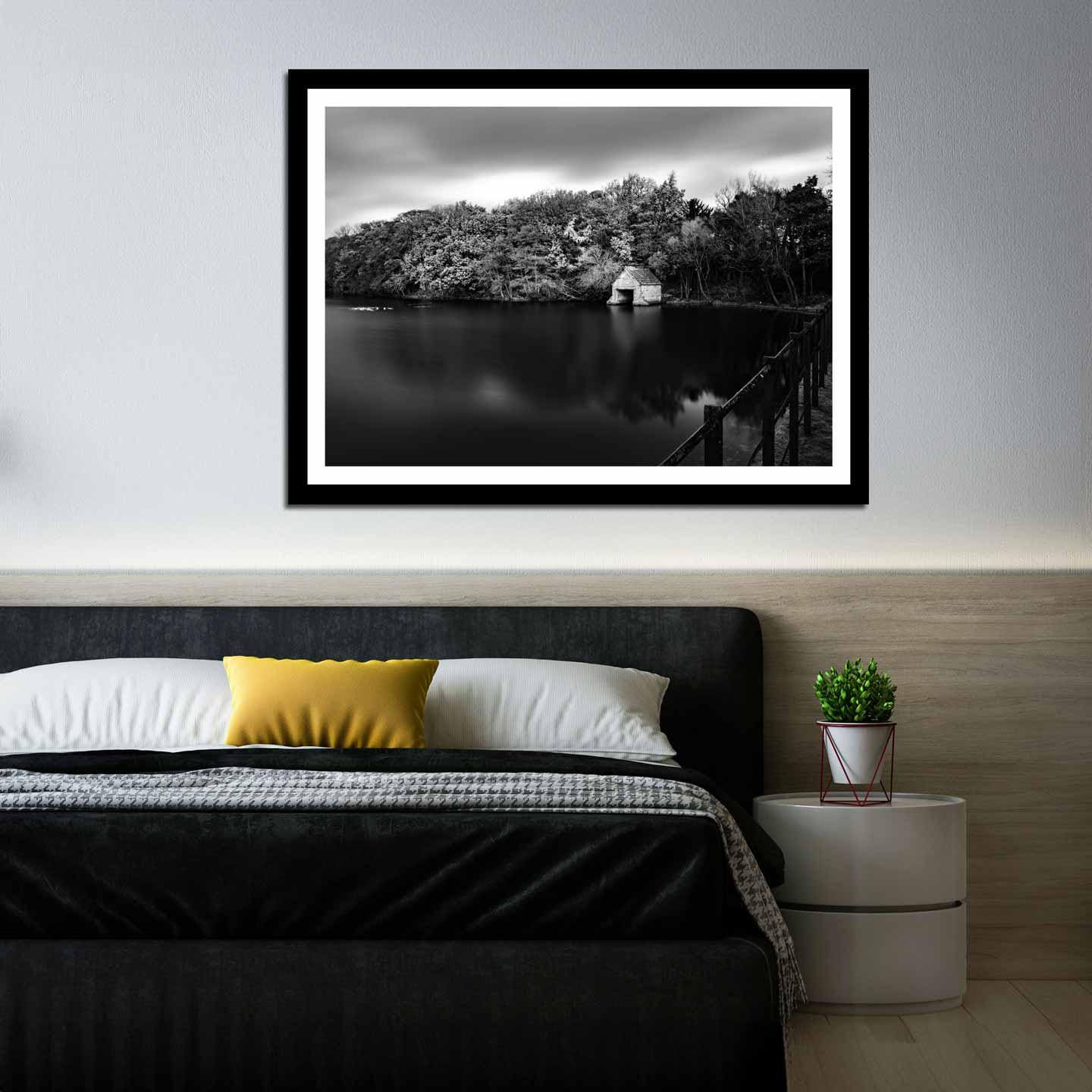 Peak District Countryside Landscape Fine Art Print in Black and White, A4, A3, A2