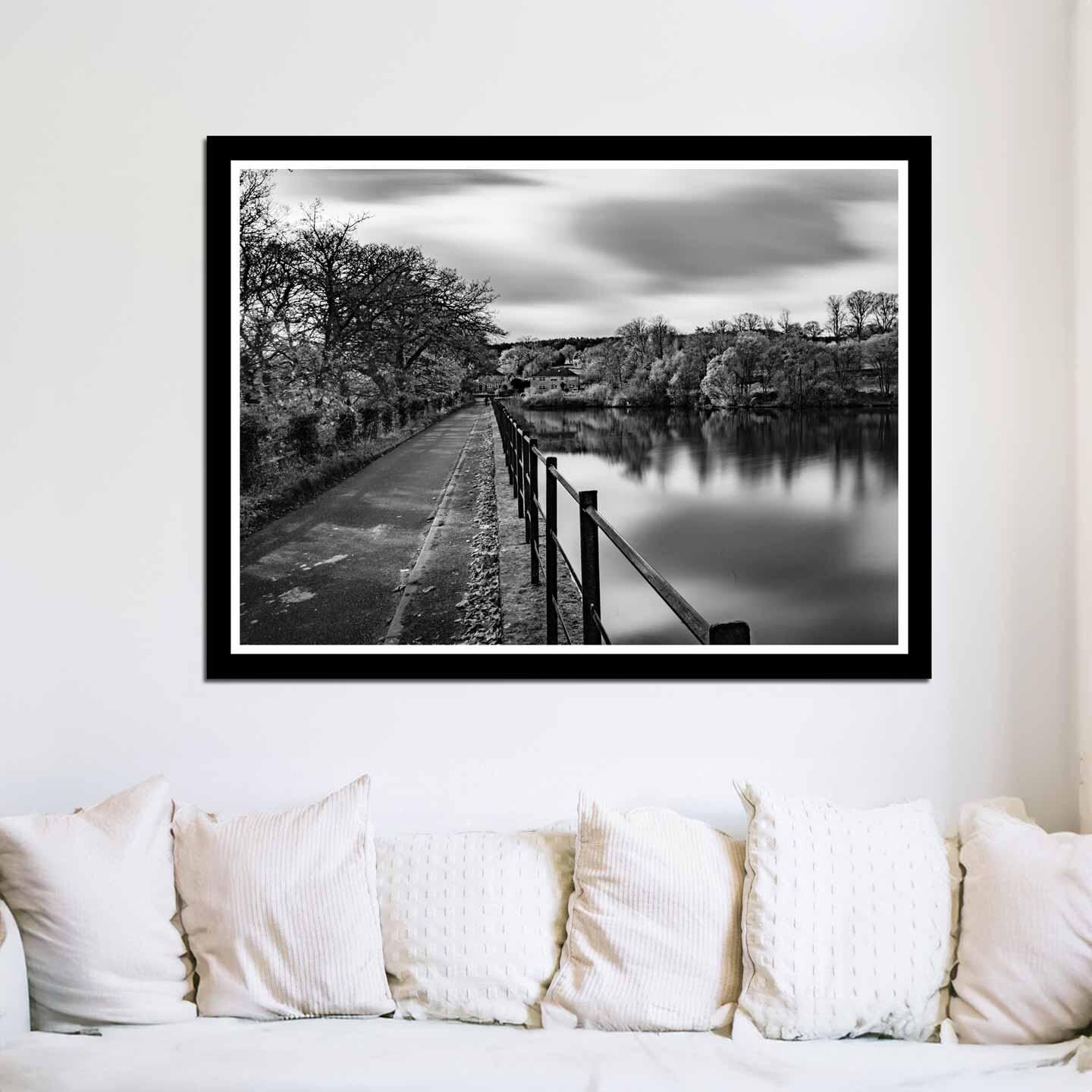 Peak District Countryside Landscape Fine Art Print in Black and White, A4, A3, A2