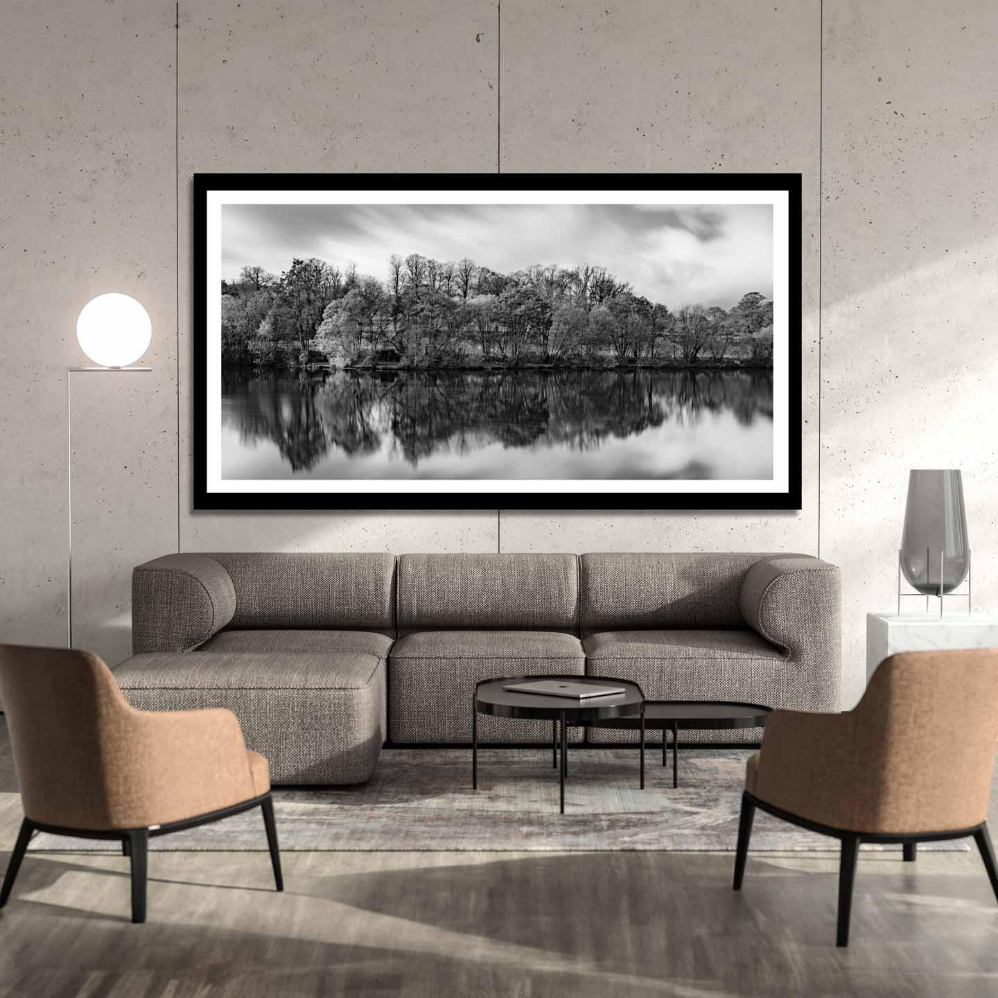 Peak District Countryside Landscape Fine Art Print in Black and White, A4, A3, A2