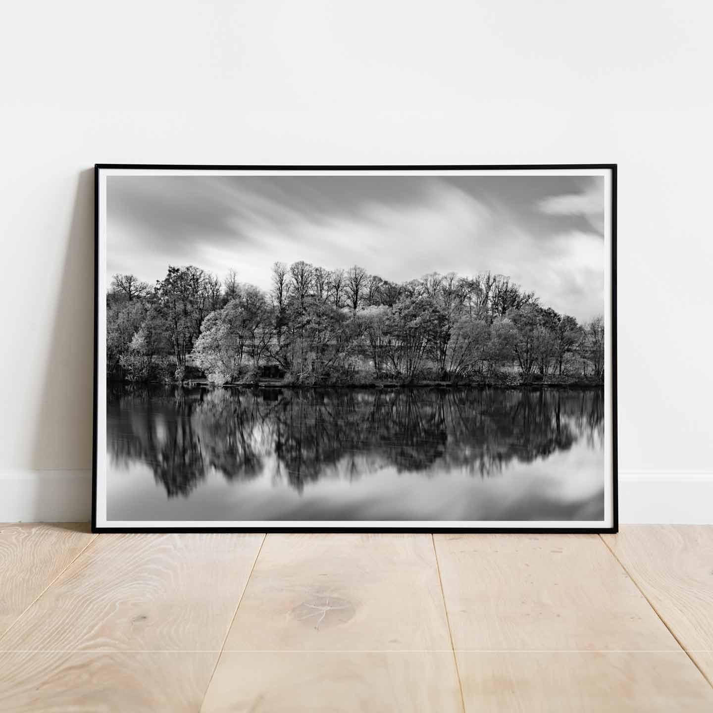 Peak District Countryside Landscape Fine Art Print in Black and White, A4, A3, A2