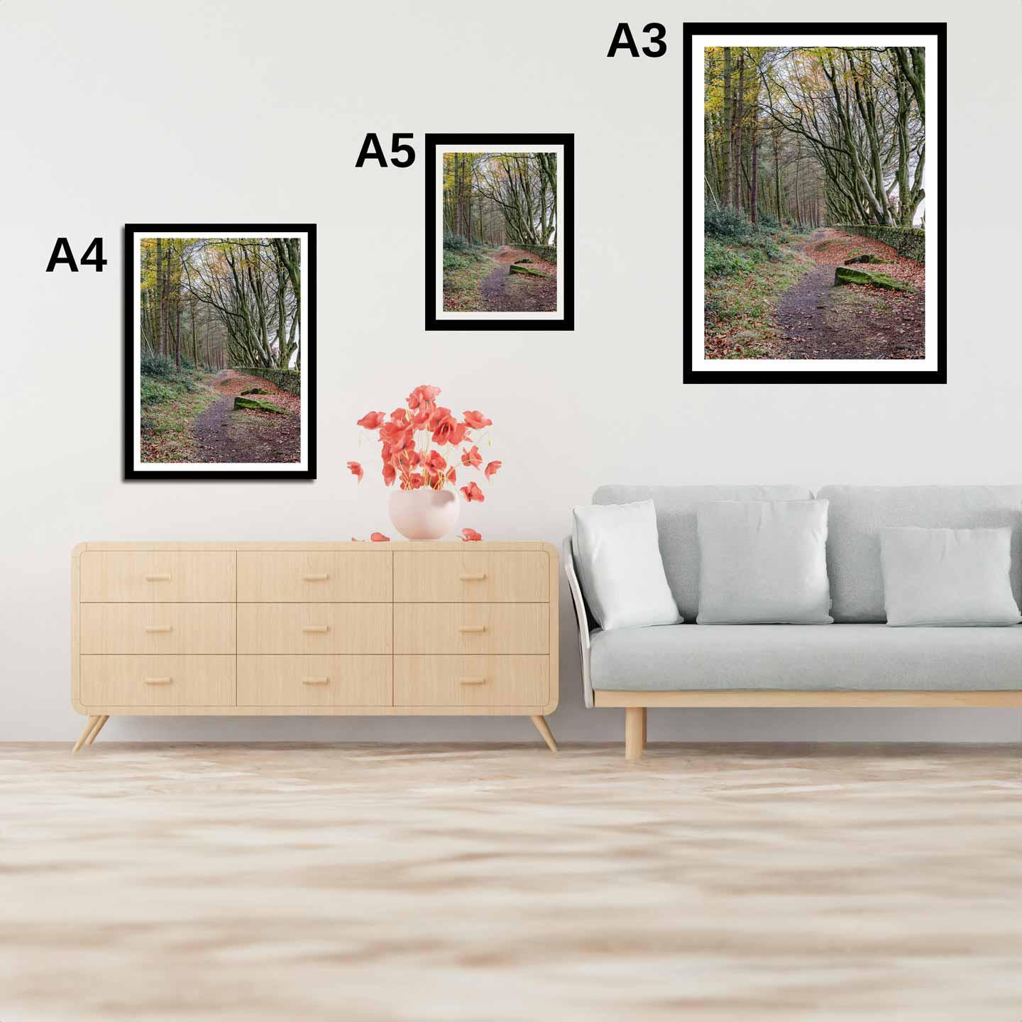 Peak District Countryside Landscape Fine Art Print, A4, A3, A2