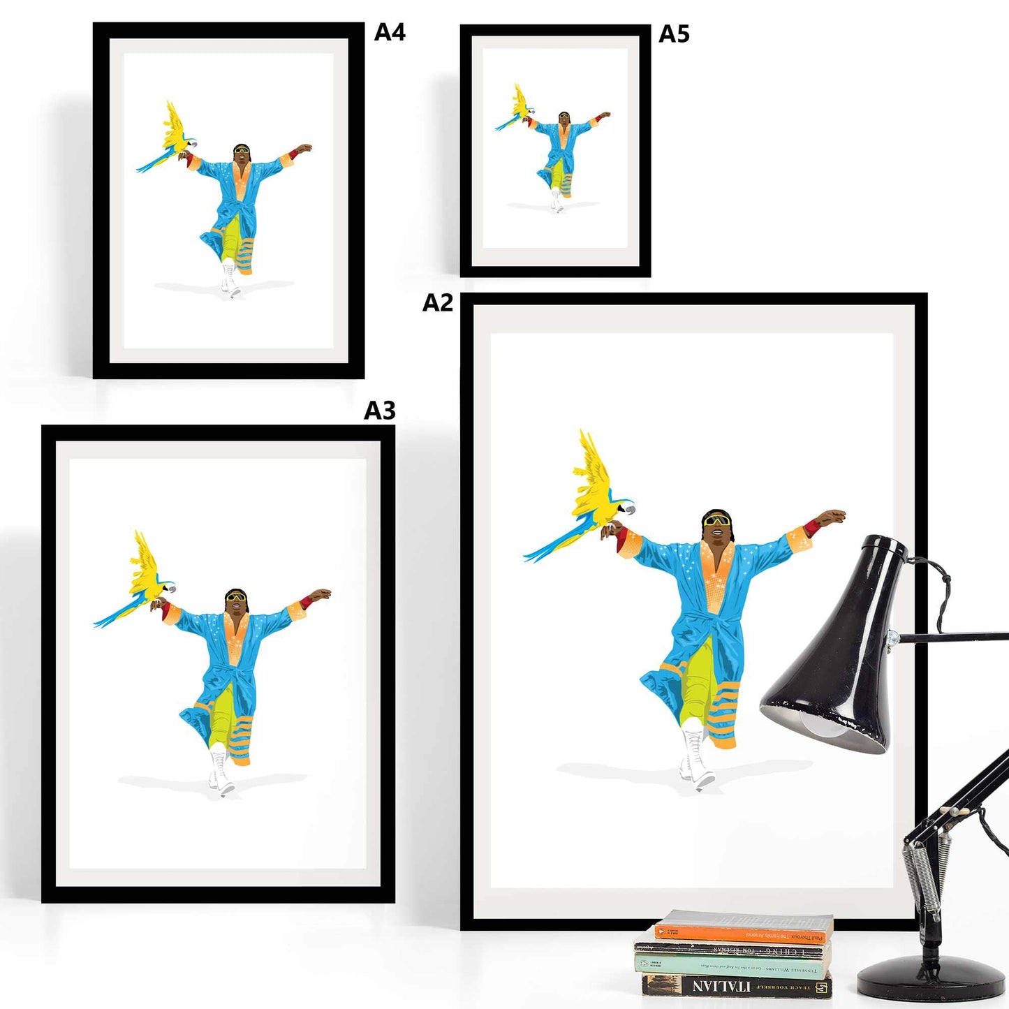 Koko B Ware Minimal Wrestling Illustration, pop culture, Wall Art Print