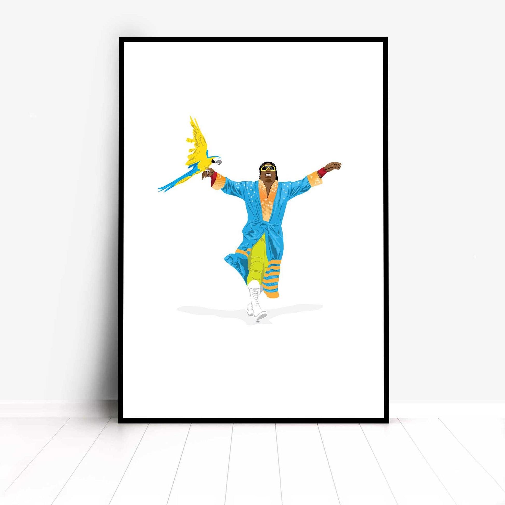 Koko B Ware Minimal Wrestling Illustration, pop culture, Wall Art Print