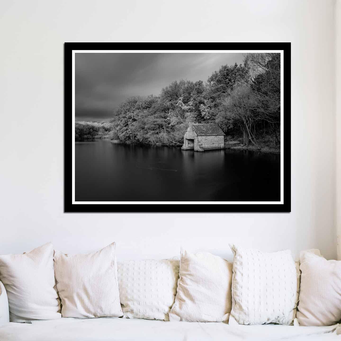 Peak District Countryside Landscape Fine Art Print in Black and White, A4, A3, A2