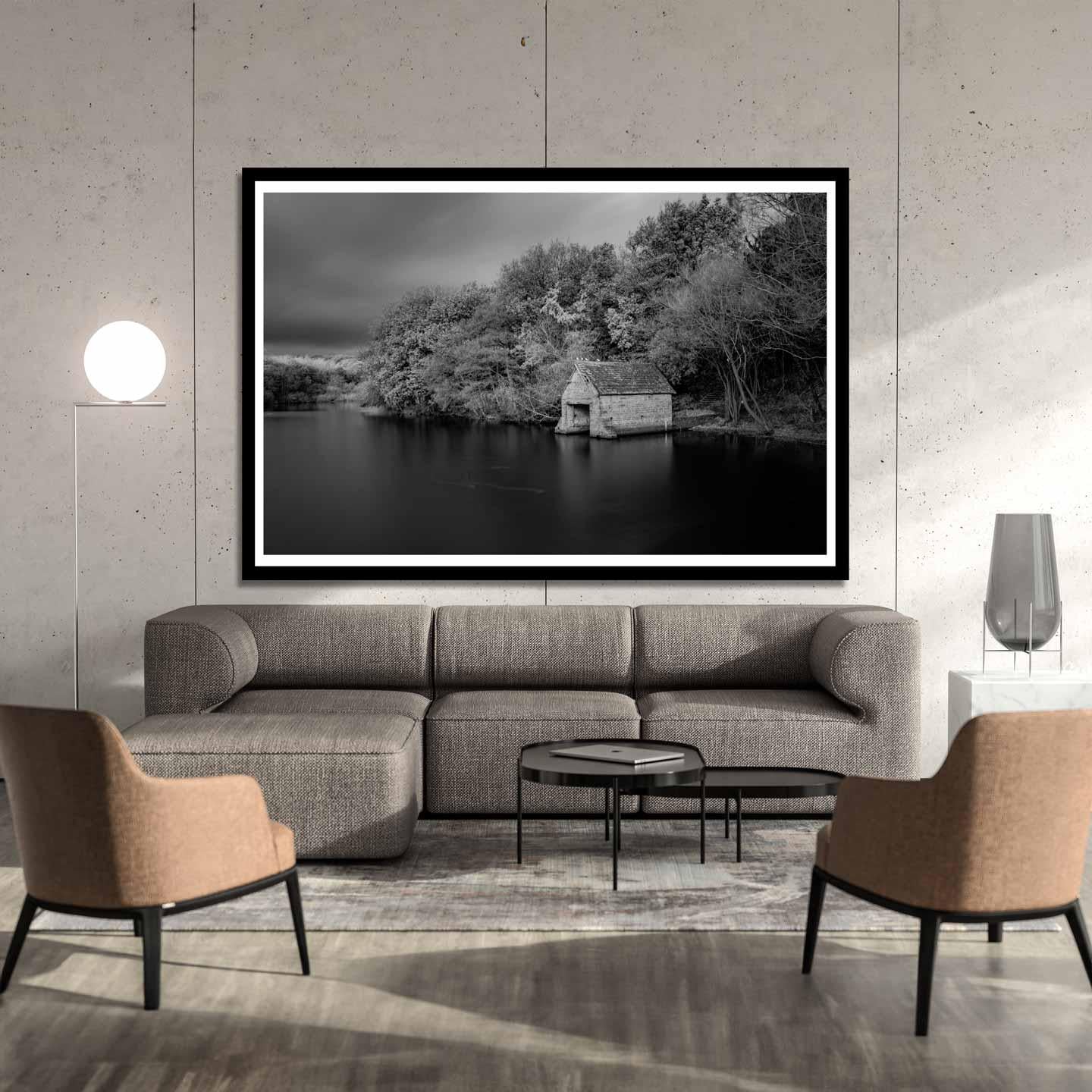 Peak District Countryside Landscape Fine Art Print in Black and White, A4, A3, A2