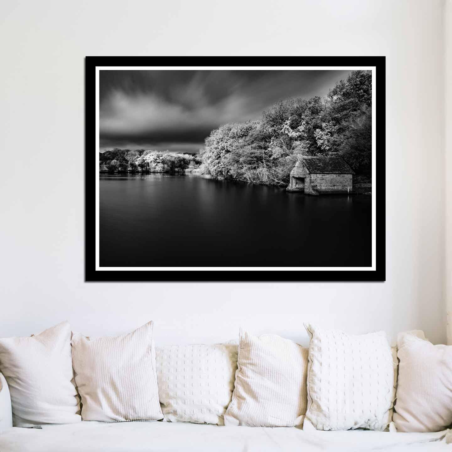 Peak District Countryside Landscape Fine Art Print in Black and White, A4, A3, A2