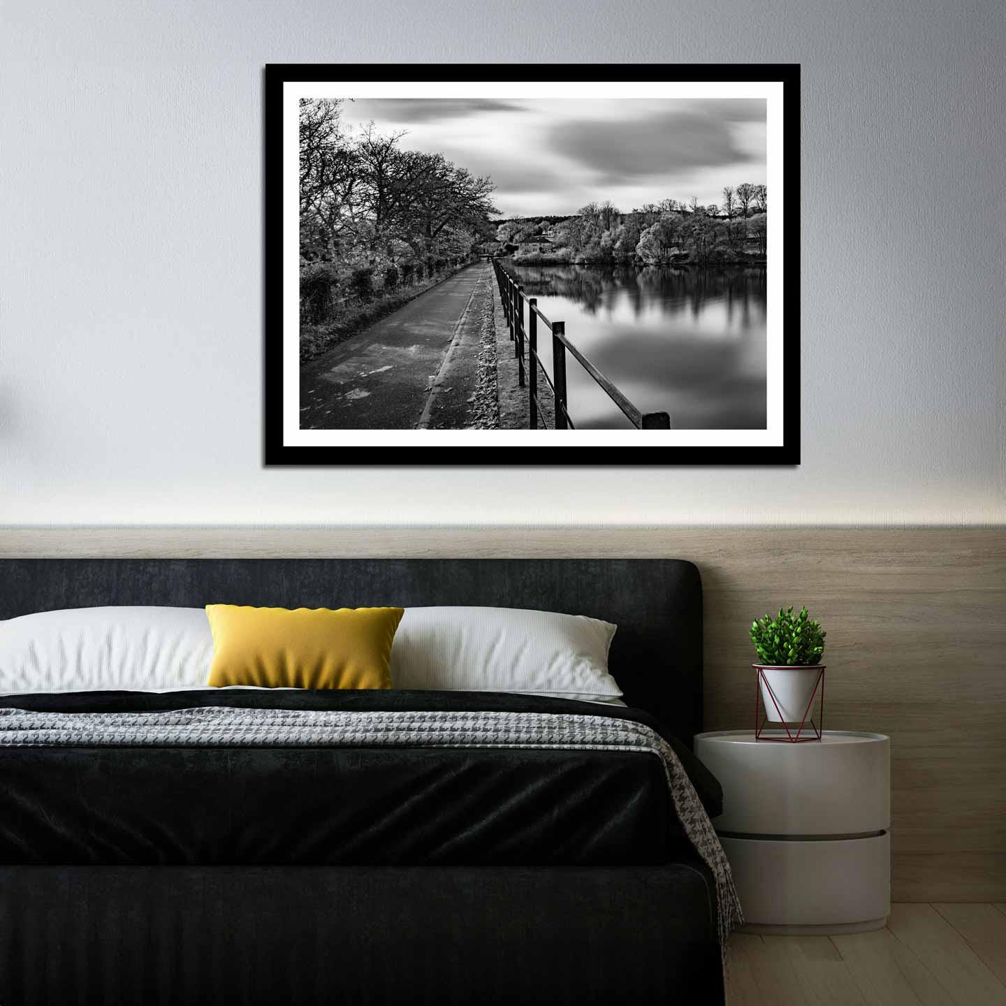 Peak District Countryside Landscape Fine Art Print in Black and White, A4, A3, A2