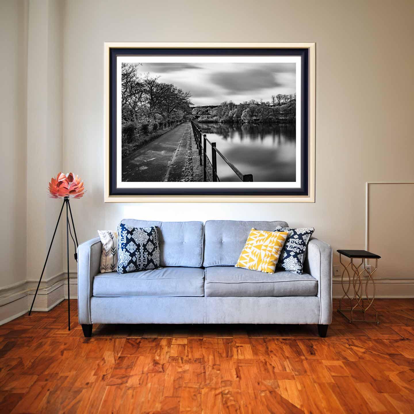 Peak District Countryside Landscape Fine Art Print in Black and White, A4, A3, A2