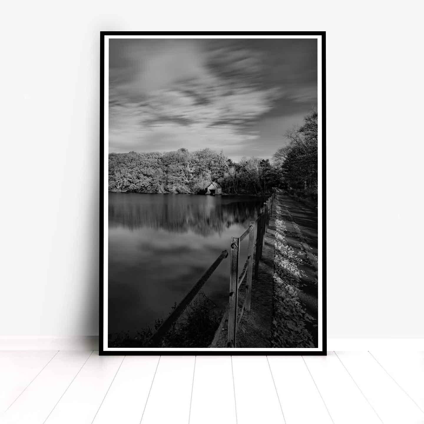 Peak District Countryside Landscape Fine Art Print in Black and White, A4, A3, A2