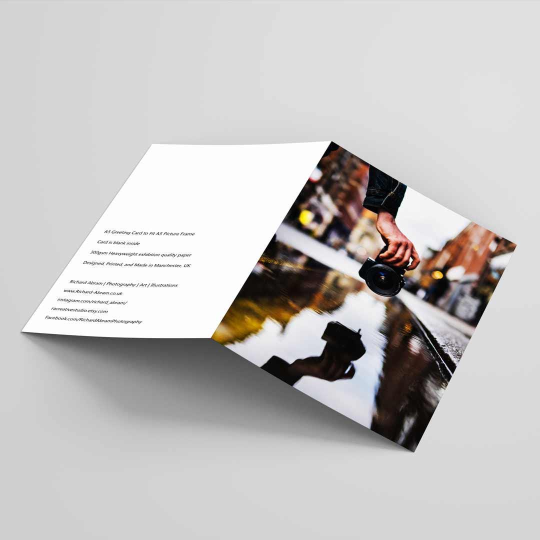 Street Photography Greetings Card A5 to fit A5 Picture Frame, Street Photography, Wall Art, Manchester print
