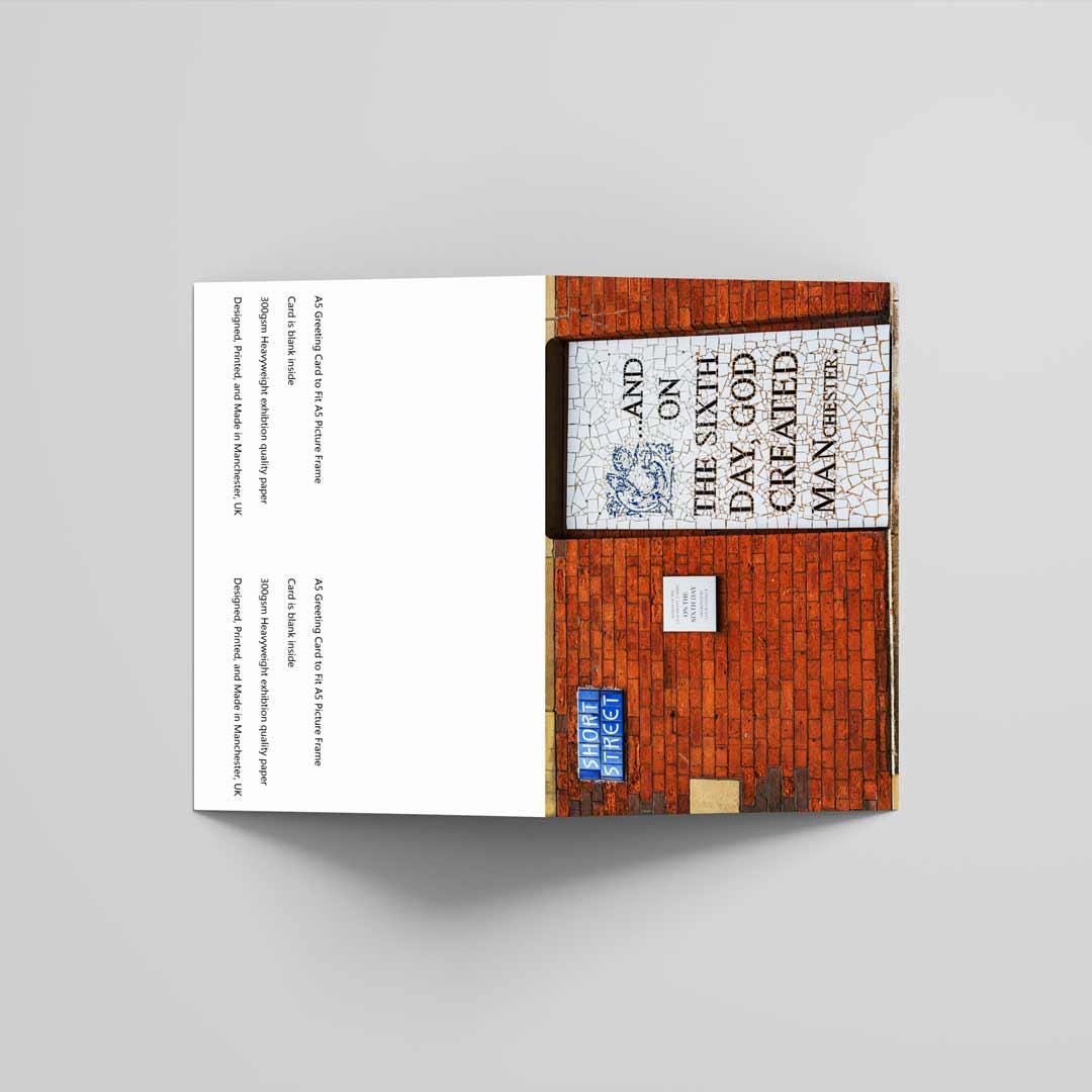 Manchester Greetings Card A5 to fit A5 Picture Frame, Street Photography, Wall Art