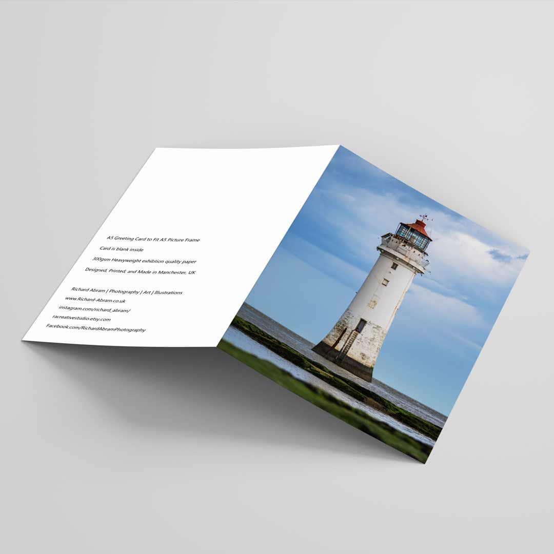 Lighthouse Greetings Card A5 to fit A5 Picture Frame, Street Photography, Wall Art