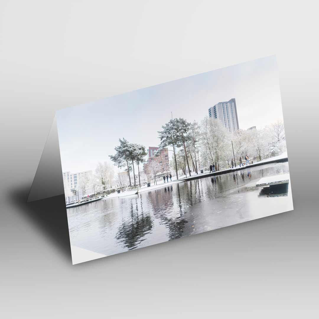 Winter Themed Greetings Card A5 to fit A5 Picture Frame, Street Photography, Wall Art, Ancoats Manchester Street Photography