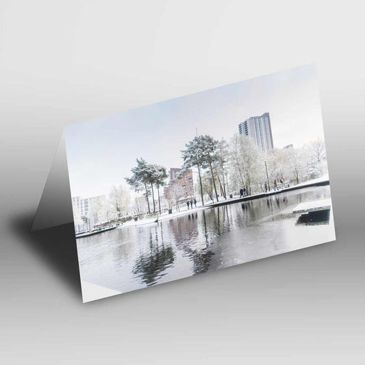 Winter Themed Greetings Card A5 to fit A5 Picture Frame, Street Photography, Wall Art, Ancoats Manchester Street Photography