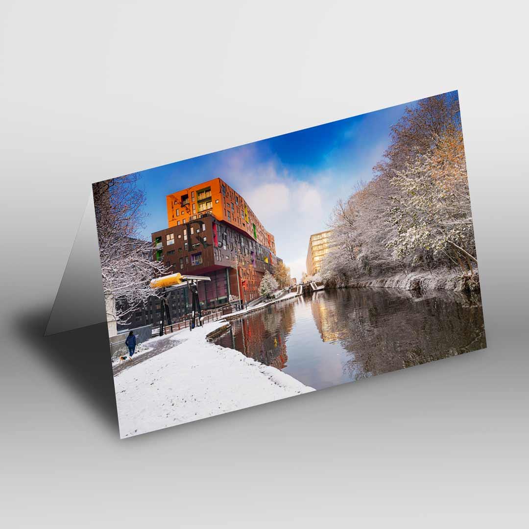 Winter Themed Greetings Card A5 to fit A5 Picture Frame, Street Photography, Wall Art, Ancoats Manchester Street Photography